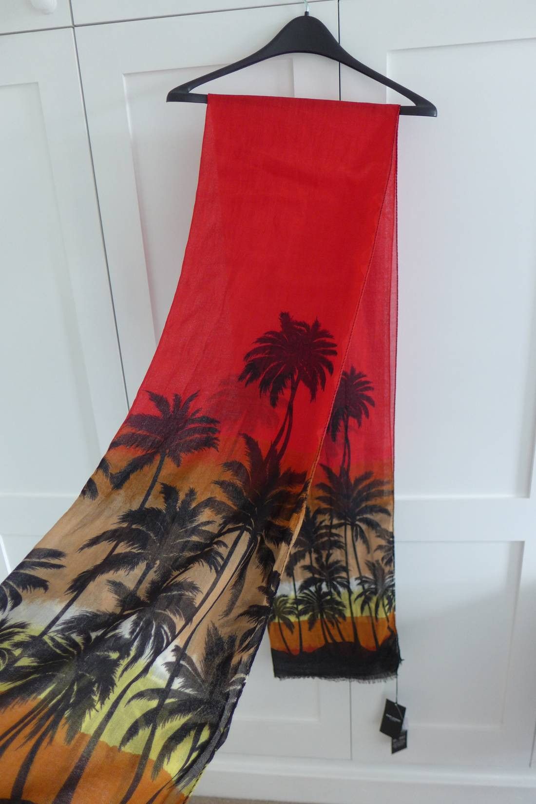 Saint Laurent Paris Saint Laurent SS16 Black Palm Tree Print Scarf Size ONE SIZE - 8 Thumbnail