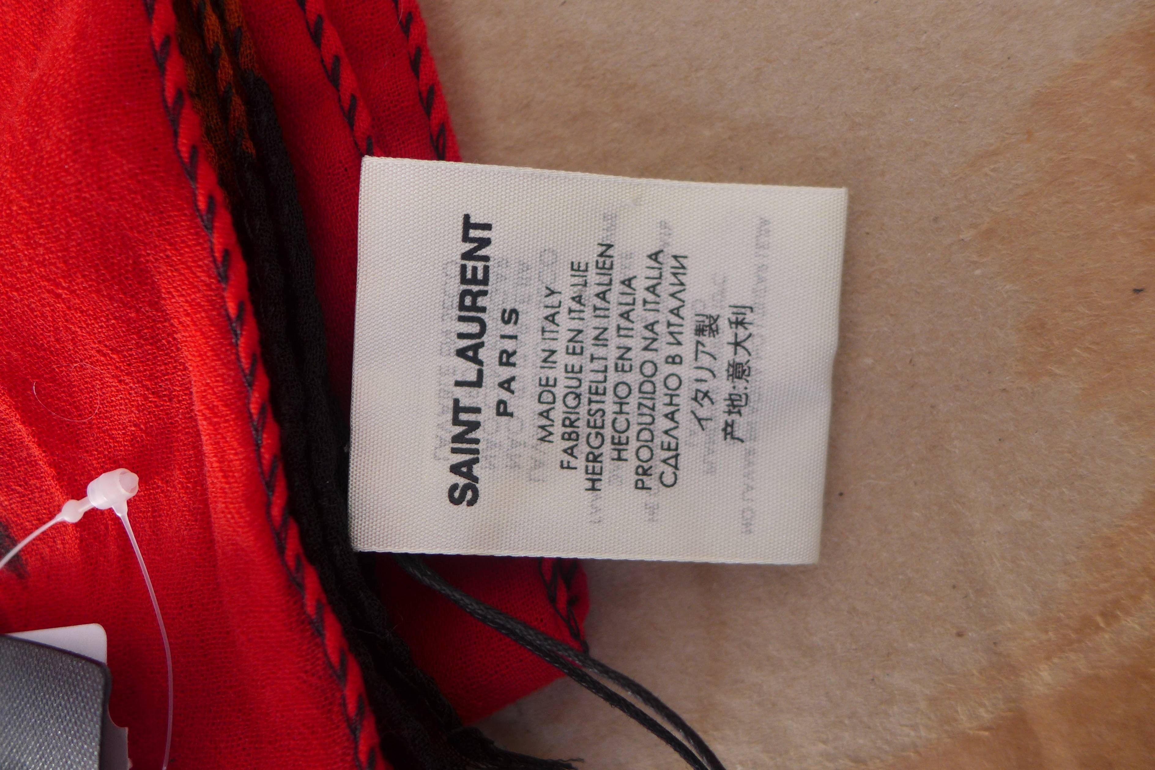 Saint Laurent Paris Saint Laurent SS16 Black Palm Tree Print Scarf Size ONE SIZE - 4 Thumbnail