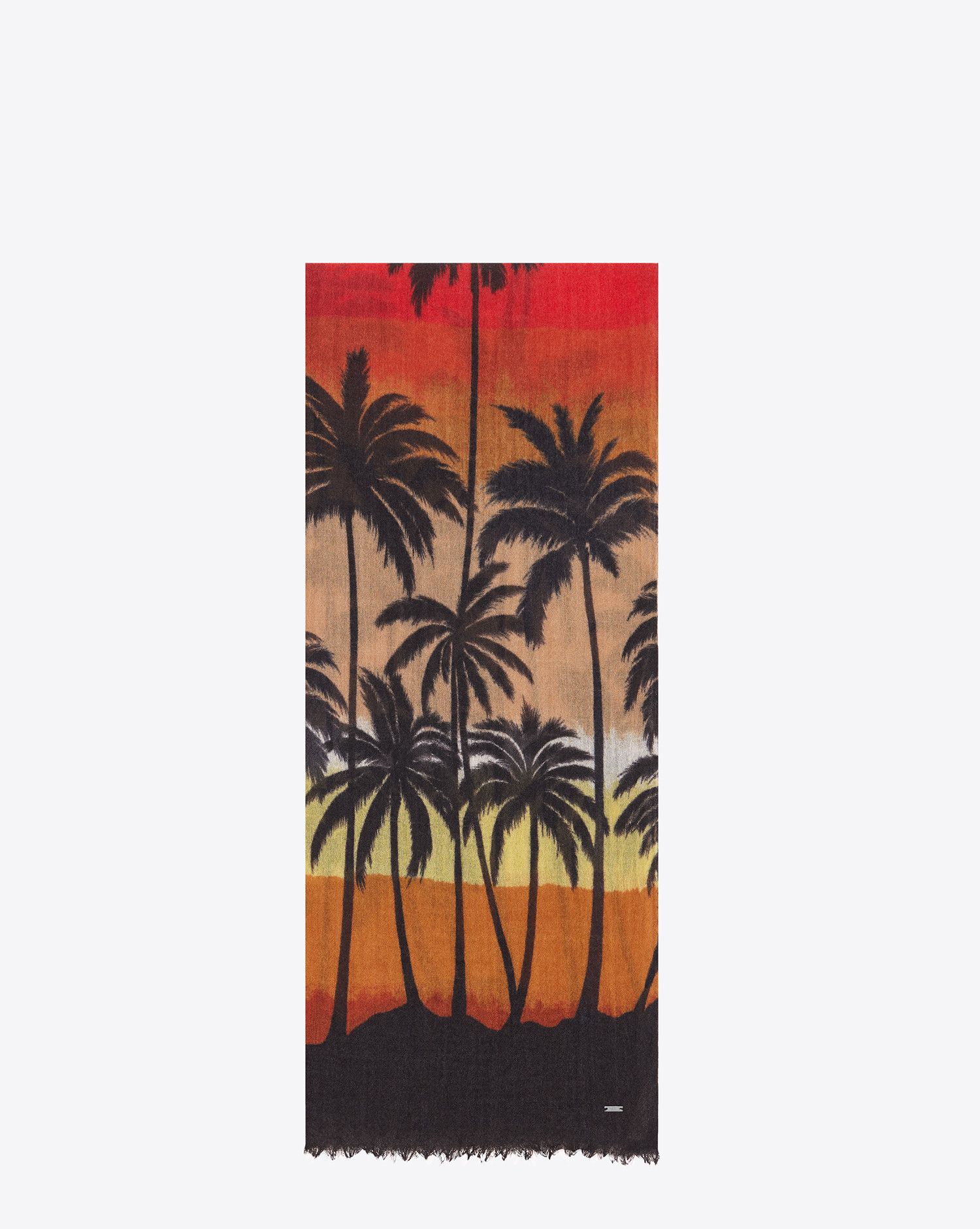 Saint Laurent Paris Saint Laurent SS16 Black Palm Tree Print Scarf Size ONE SIZE - 1 Thumbnail