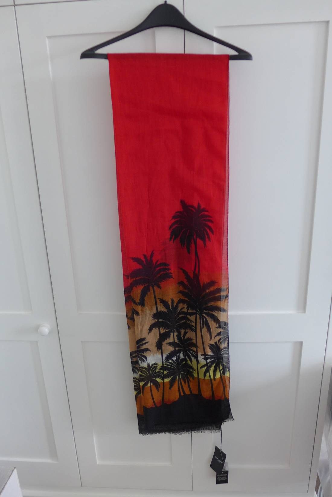 Saint Laurent Paris Saint Laurent SS16 Black Palm Tree Print Scarf Size ONE SIZE - 6 Thumbnail
