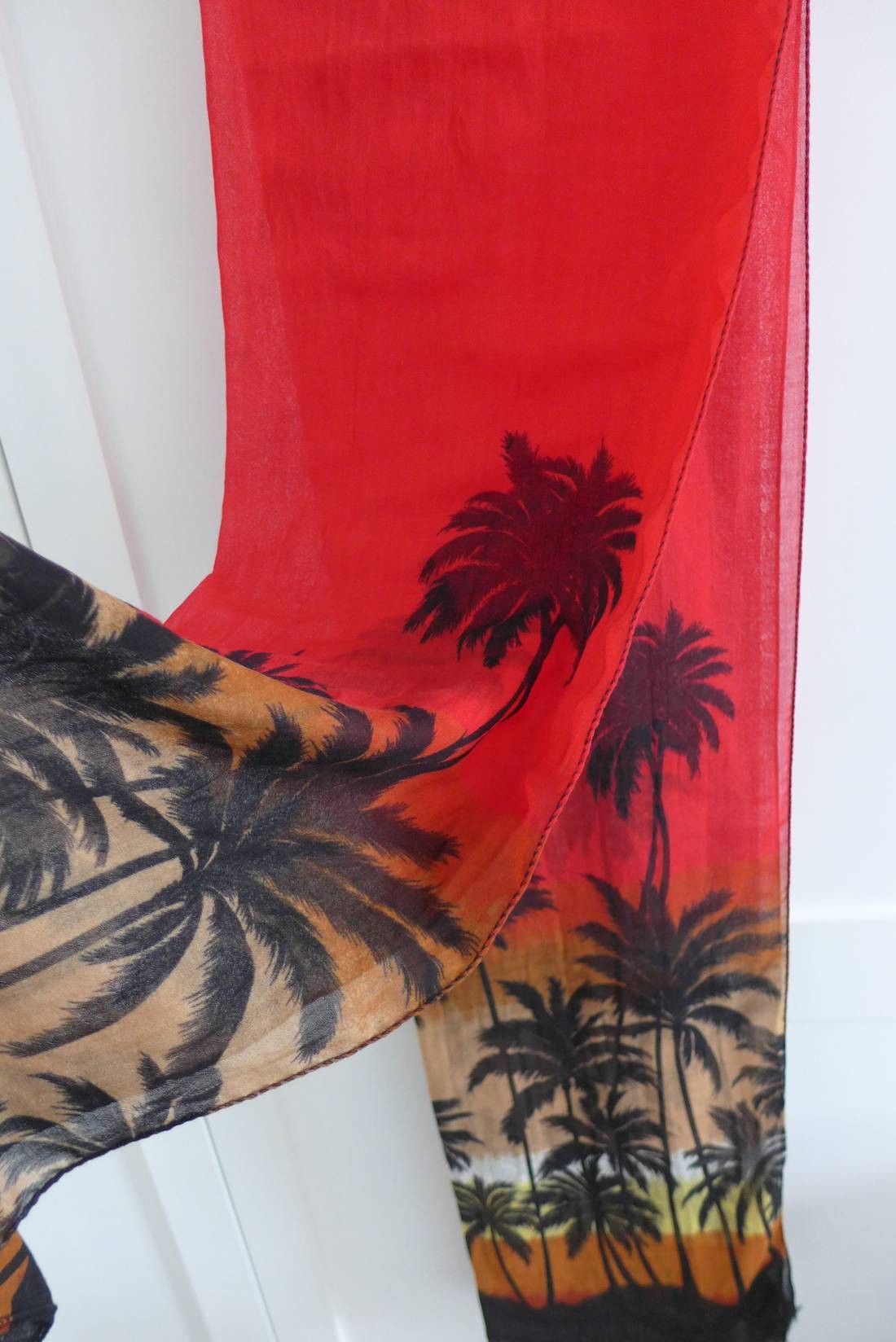 Saint Laurent Paris Saint Laurent SS16 Black Palm Tree Print Scarf Size ONE SIZE - 9 Thumbnail