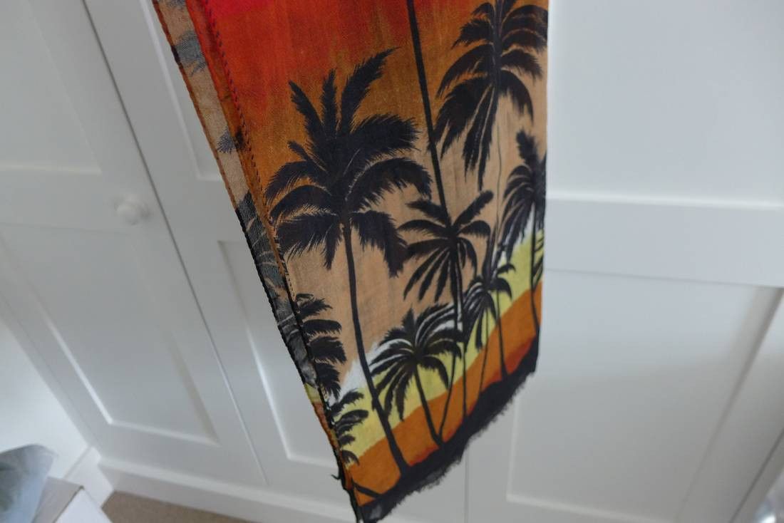 Saint Laurent Paris Saint Laurent SS16 Black Palm Tree Print Scarf Size ONE SIZE - 12 Thumbnail