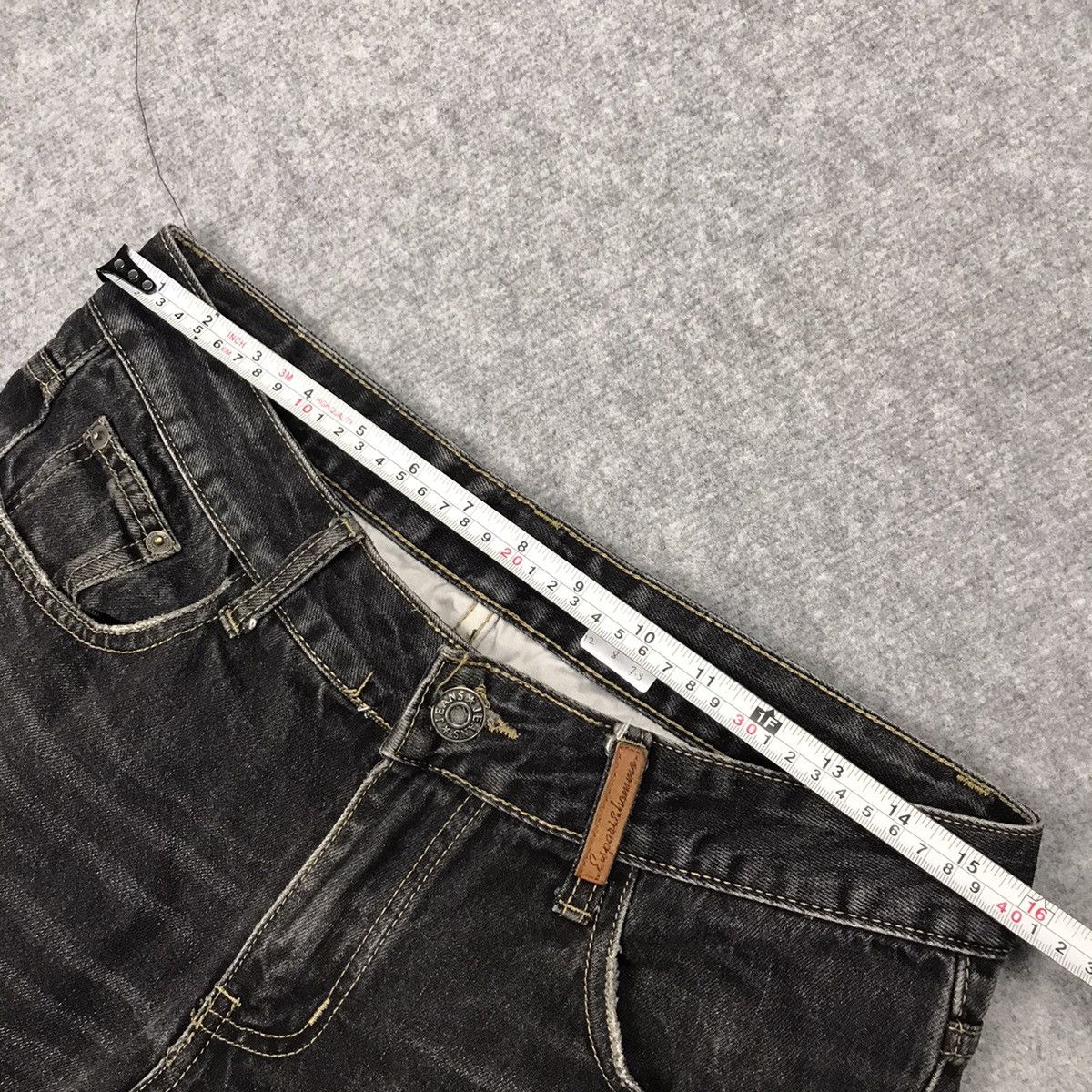 Japanese Brand FLARE DENIM ESPARI HOMME BLACK FADED DISTRESSED DENIM PANTS Size US 32 / EU 48 - 14 Thumbnail
