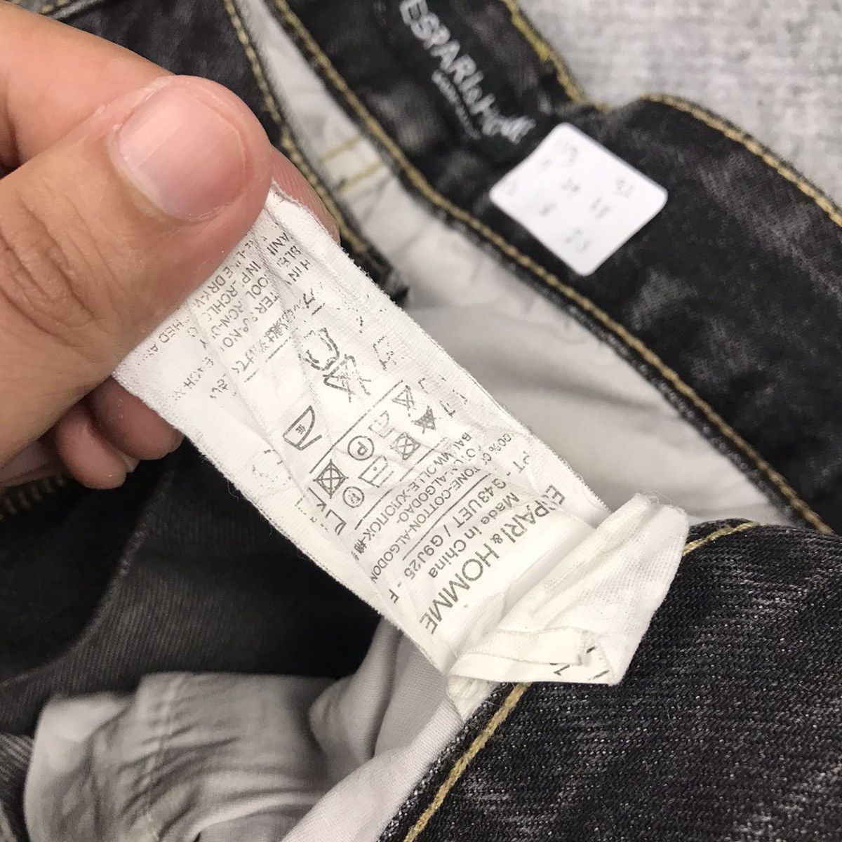 Japanese Brand FLARE DENIM ESPARI HOMME BLACK FADED DISTRESSED DENIM PANTS Size US 32 / EU 48 - 17 Thumbnail