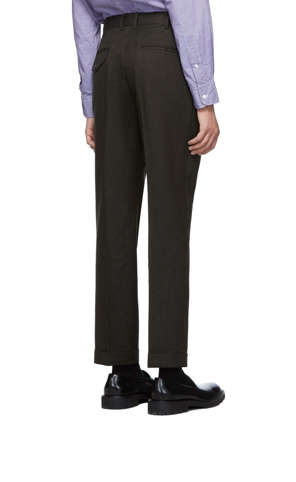 Junya Watanabe Junya FW19 Tapered Trousers - Brown Hopsack Wool Size US 30 / EU 46 - 2 Thumbnail