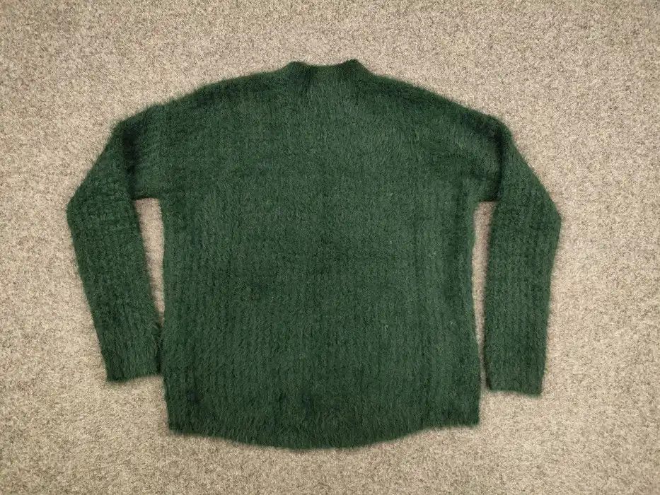 Japanese Brand Vintage 90's Japanese Green Mohair Style Fuzzy Sweater Hype Size US S / EU 44-46 / 1 - 5 Thumbnail