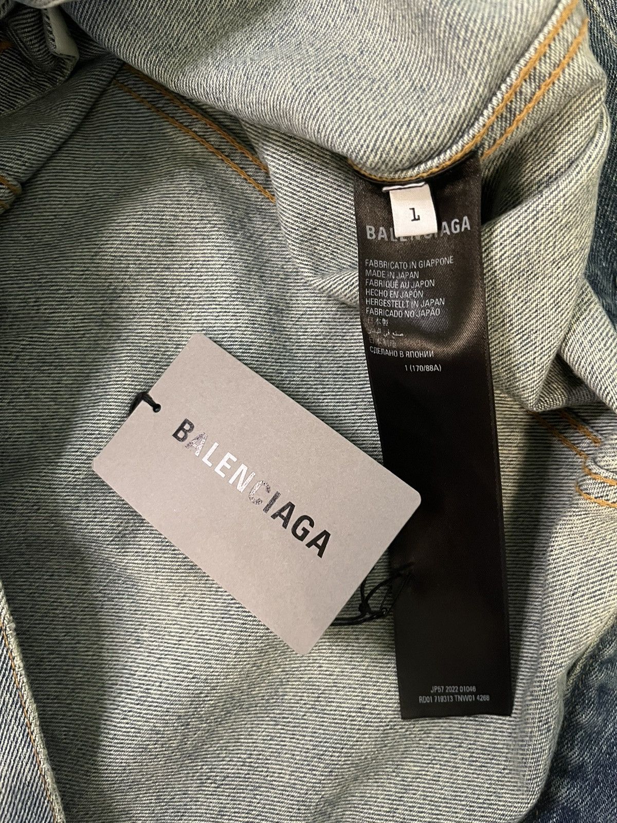 Balenciaga Balenciaga Denim Pull-Over Jacket Size US L / EU 52-54 / 3 - 6 Thumbnail