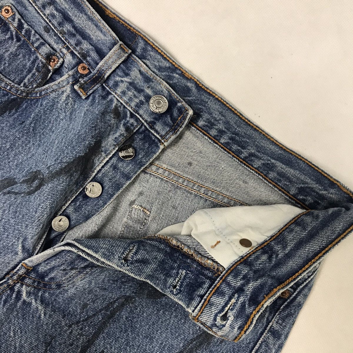FLARED JEANS💥LEVIS 501 BUTTON 524 REPED DISTRESSED PANTS