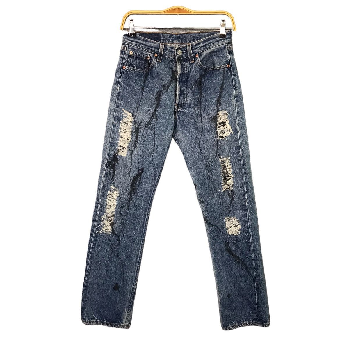FLARED JEANS💥LEVIS 501 BUTTON 524 REPED DISTRESSED PANTS