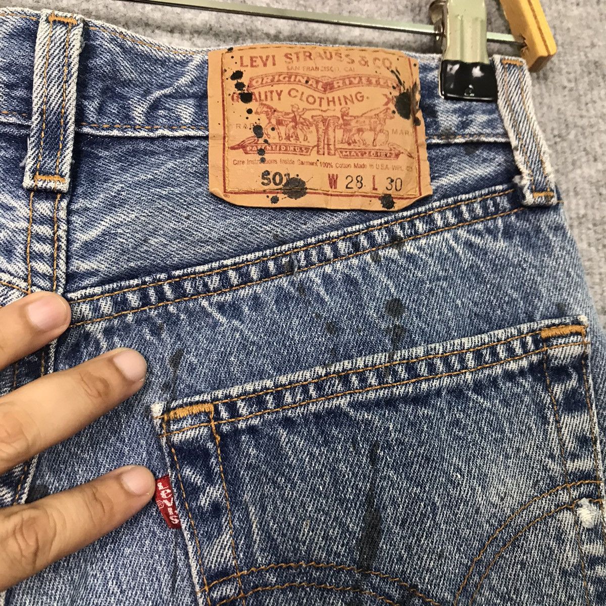 FLARED JEANS💥LEVIS 501 BUTTON 524 REPED DISTRESSED PANTS