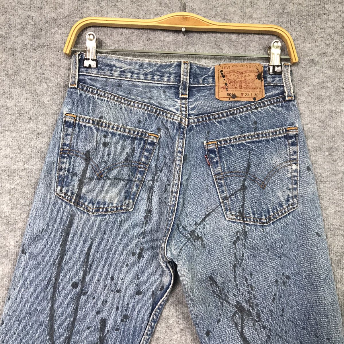 FLARED JEANS💥LEVIS 501 BUTTON 524 REPED DISTRESSED PANTS