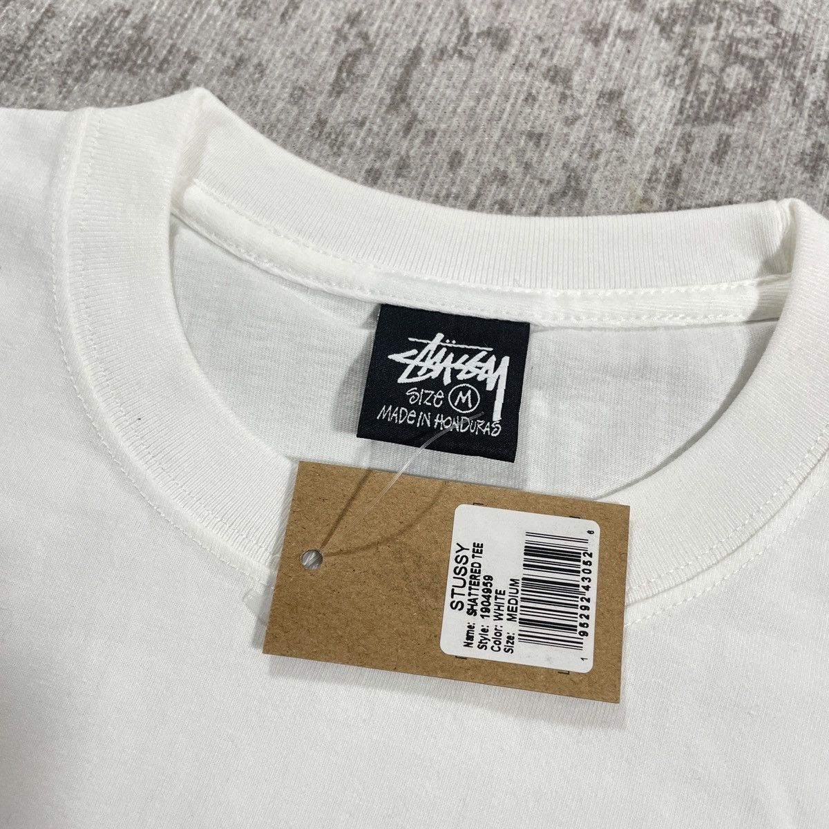 Stussy STUSSY SHATTERED TEE WHITE // MEDIUM Size US M / EU 48-50 / 2 - 4 Thumbnail