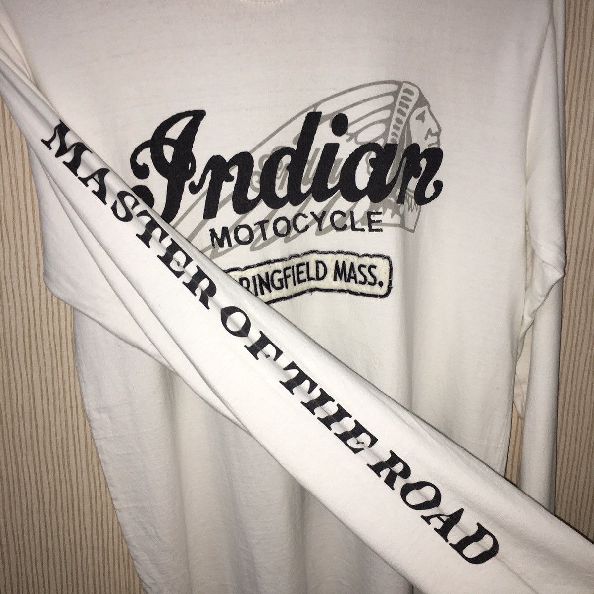 Harley Davidson × Indian Motorcycle × Vintage Indian Motorcycle Long Sleeve Tshirt rare design Size US L / EU 52-54 / 3 - 6 Thumbnail