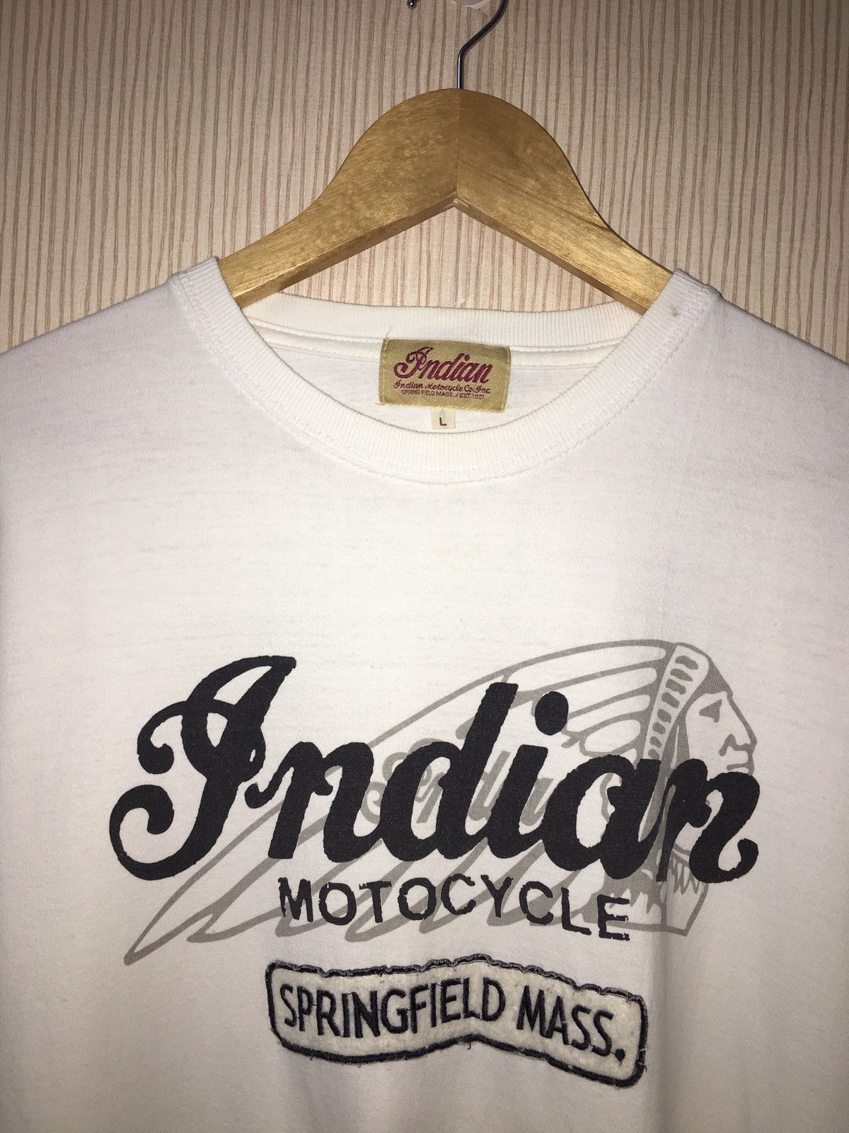 Harley Davidson × Indian Motorcycle × Vintage Indian Motorcycle Long Sleeve Tshirt rare design Size US L / EU 52-54 / 3 - 3 Thumbnail