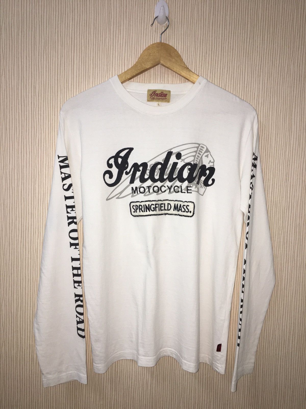 Harley Davidson × Indian Motorcycle × Vintage Indian Motorcycle Long Sleeve Tshirt rare design Size US L / EU 52-54 / 3 - 1 Thumbnail