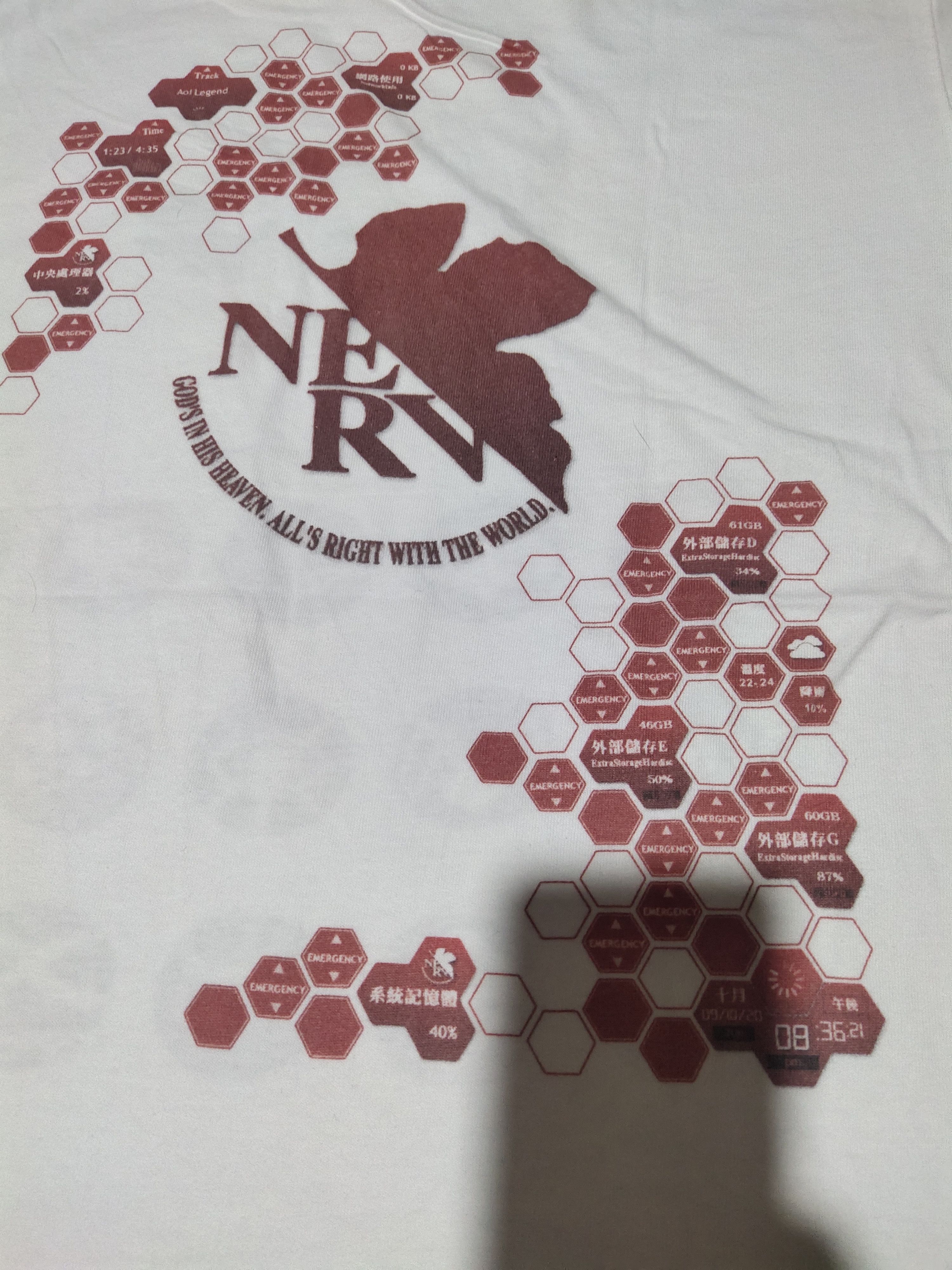 Anime × Vintage RARE EVANGELION ANGEL NERV LOGO ANIME MOVIE Size US L / EU 52-54 / 3 - 3 Thumbnail