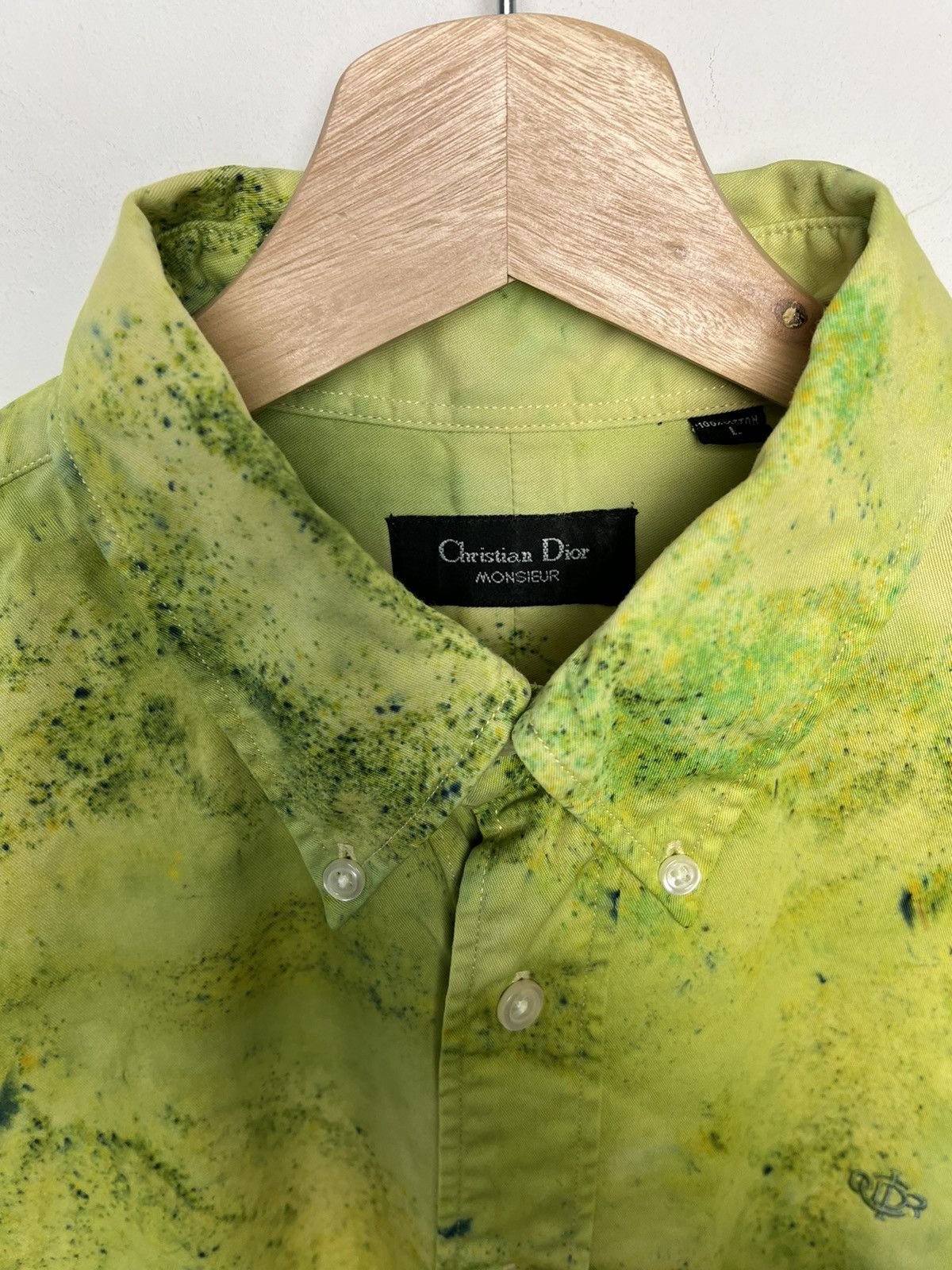 Christian Dior Monsieur DIOR tie dye 1/1 solid cotton vintage shirt 4g volt Size US L / EU 52-54 / 3 - 11 Thumbnail