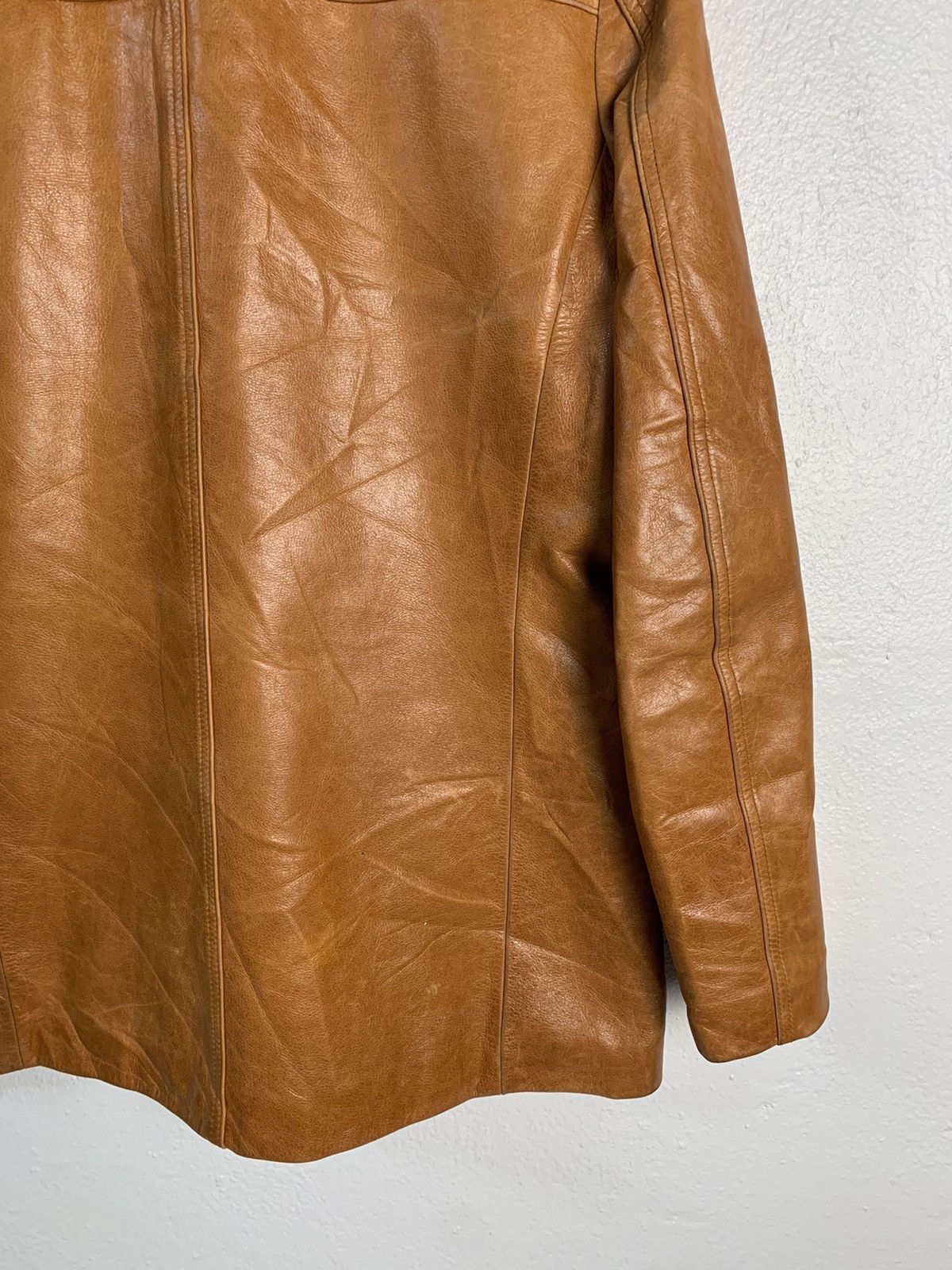 Japanese Brand Jun Men Leather Jacket Size US M / EU 48-50 / 2 - 9 Thumbnail