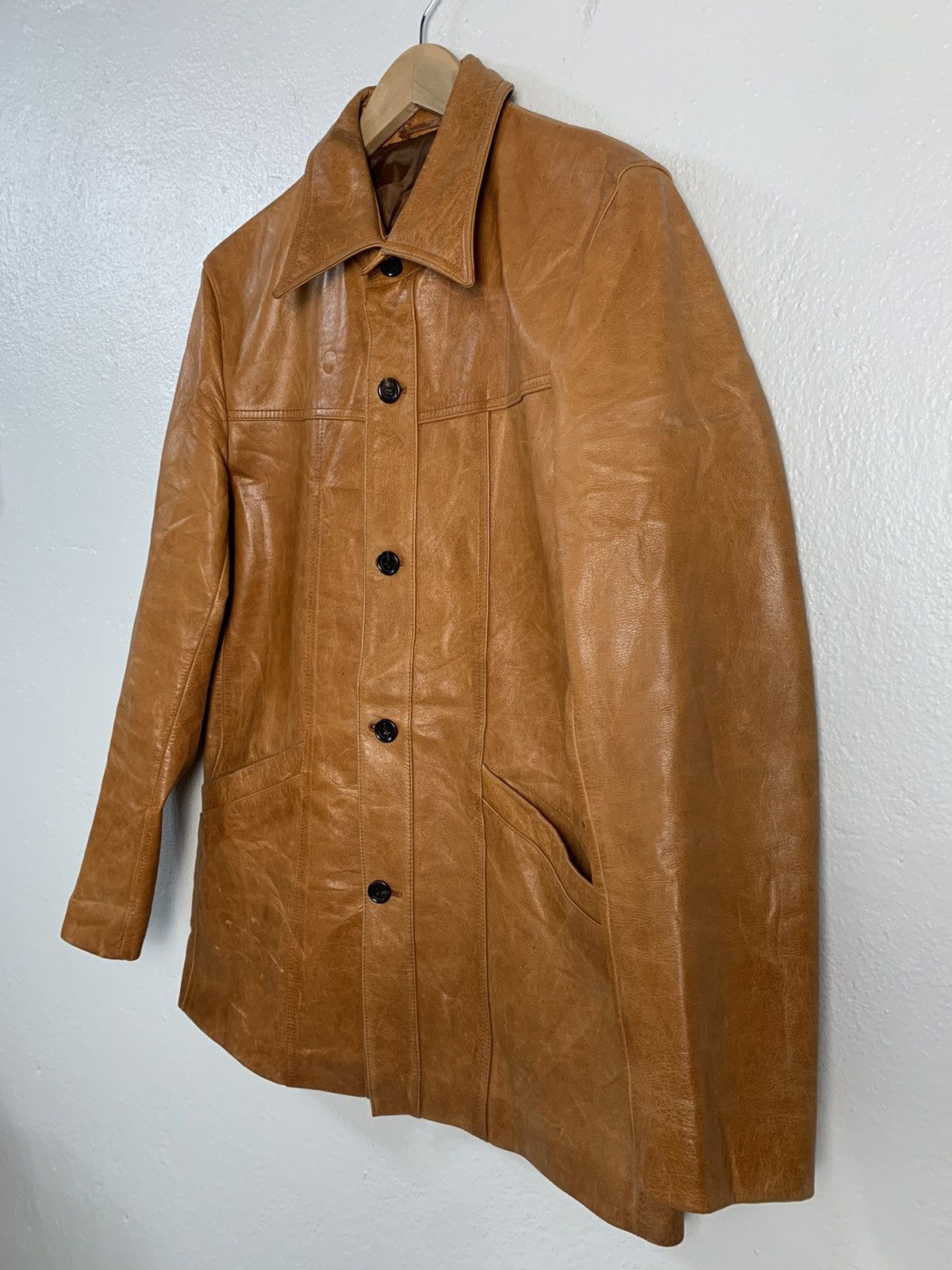 Japanese Brand Jun Men Leather Jacket Size US M / EU 48-50 / 2 - 5 Thumbnail