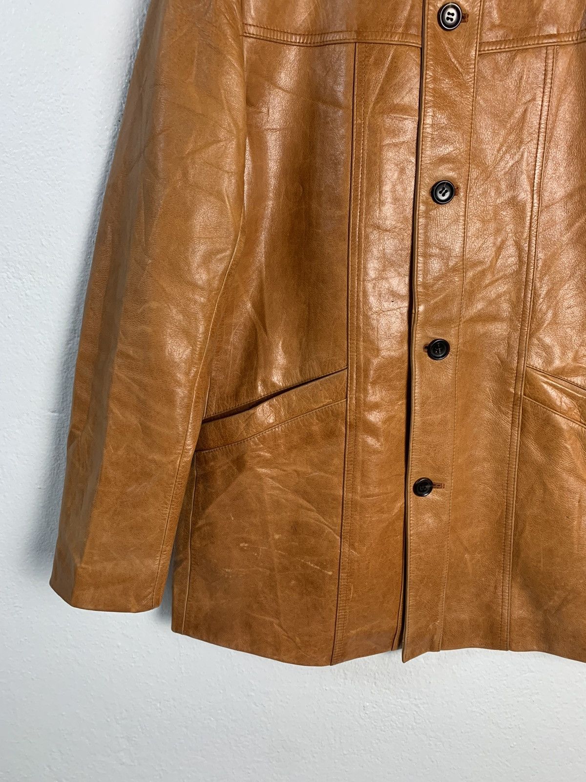 Japanese Brand Jun Men Leather Jacket Size US M / EU 48-50 / 2 - 3 Thumbnail