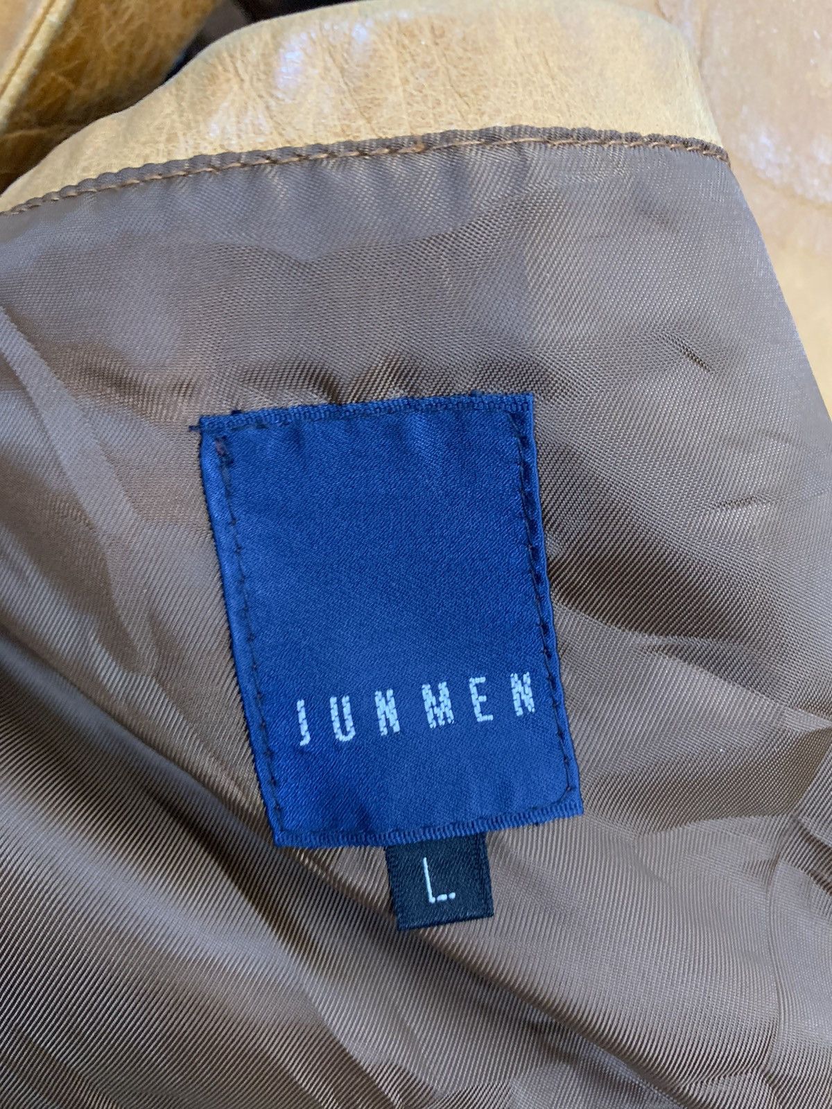 Japanese Brand Jun Men Leather Jacket Size US M / EU 48-50 / 2 - 6 Thumbnail