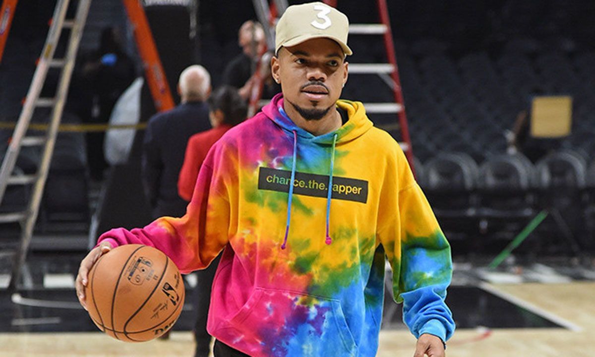 image of Chance The Rapper Tie Dye Hoodie, Men's (Size Medium)
