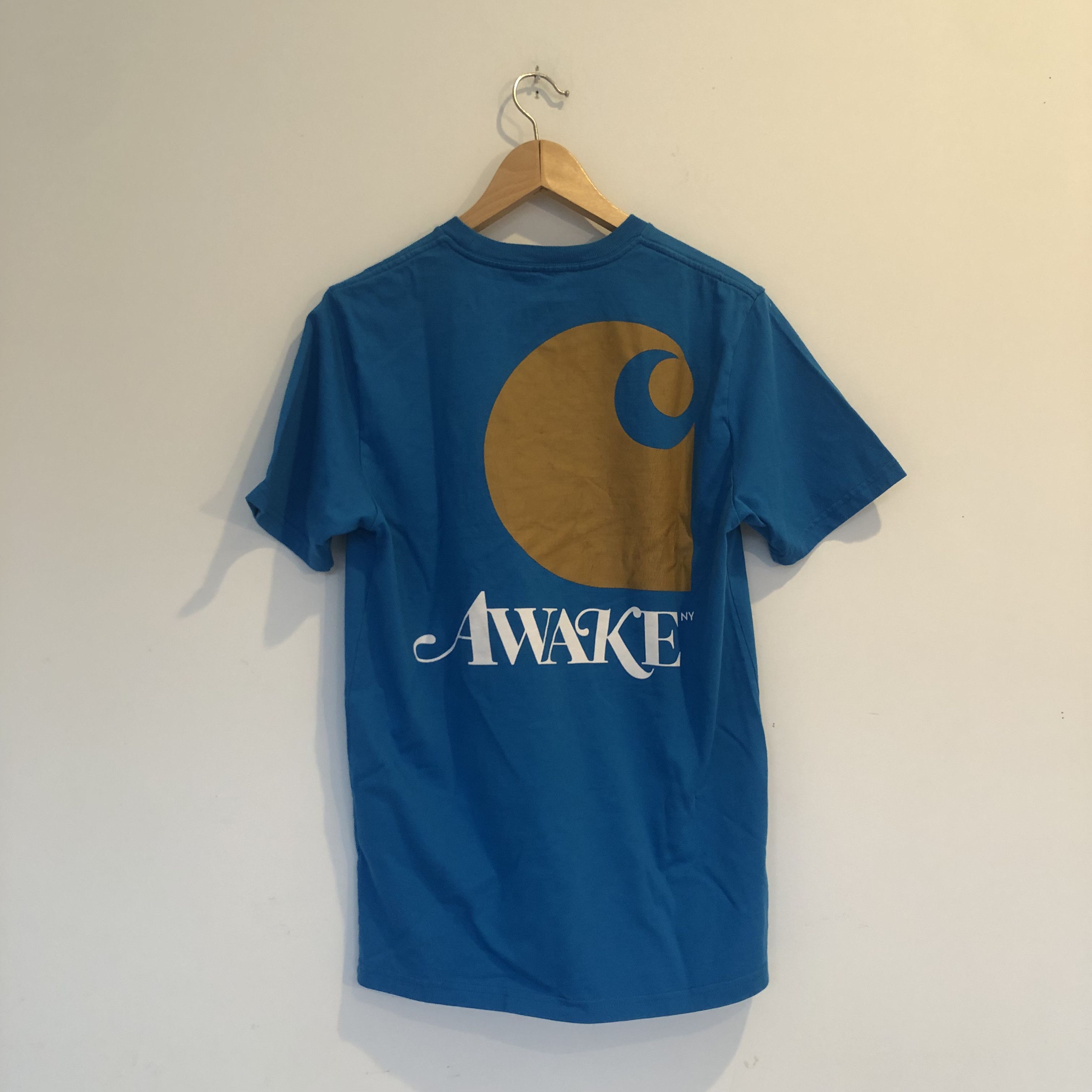 image of Awake x Carhartt Wip Tee in Blue, Men's (Size Small)