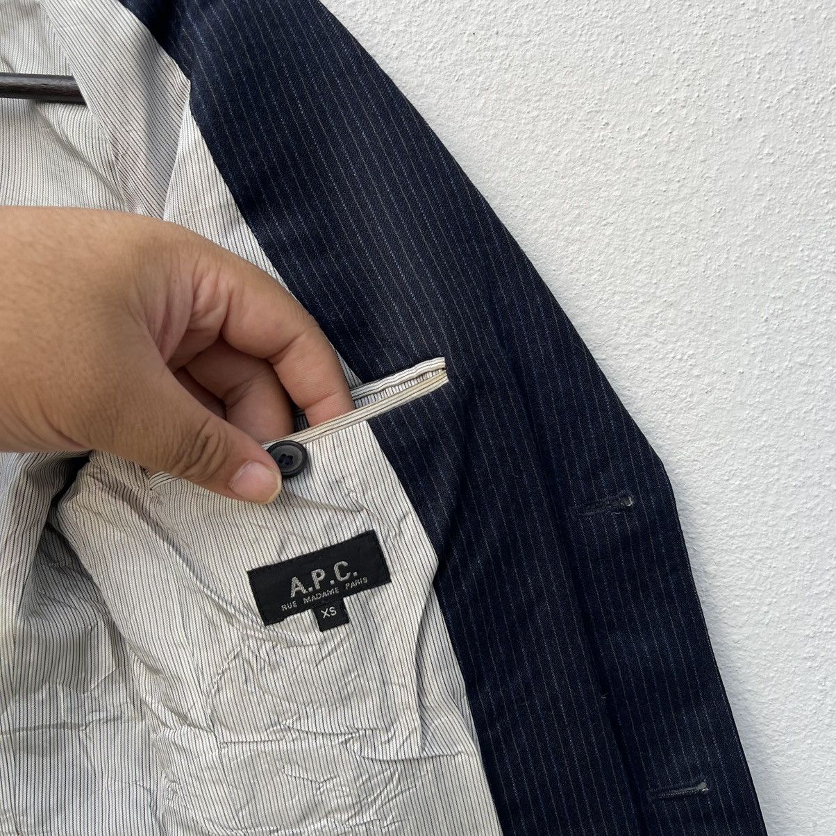 A.P.C. RARE STRIPED CASUAL JACKET APC JAPAN Size US XS / EU 42 / 0 - 12 Thumbnail