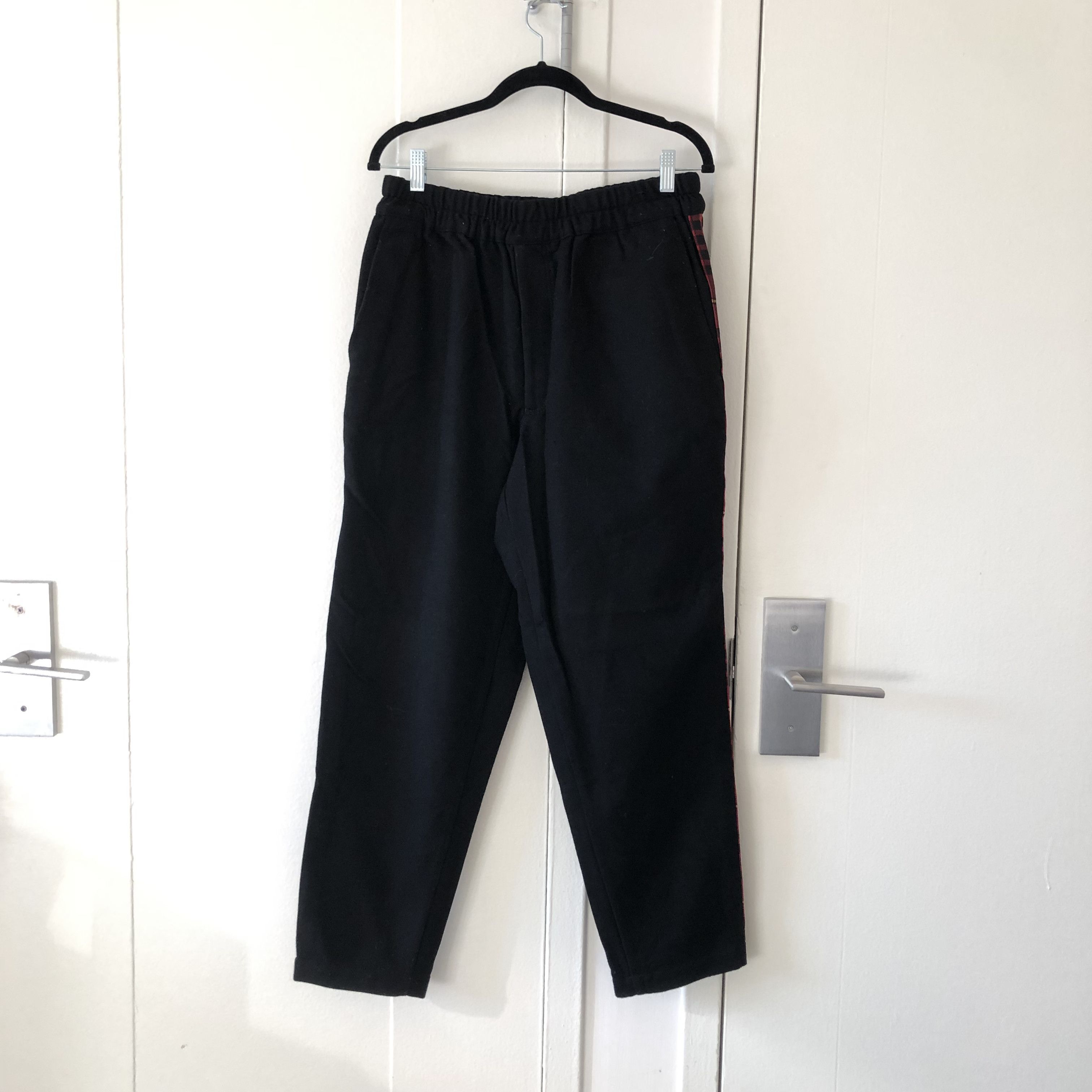 image of Comme Des Garcons x Comme Des Garcons Shirt Wool Lounge Trousers in Black, Men's (Size 30)
