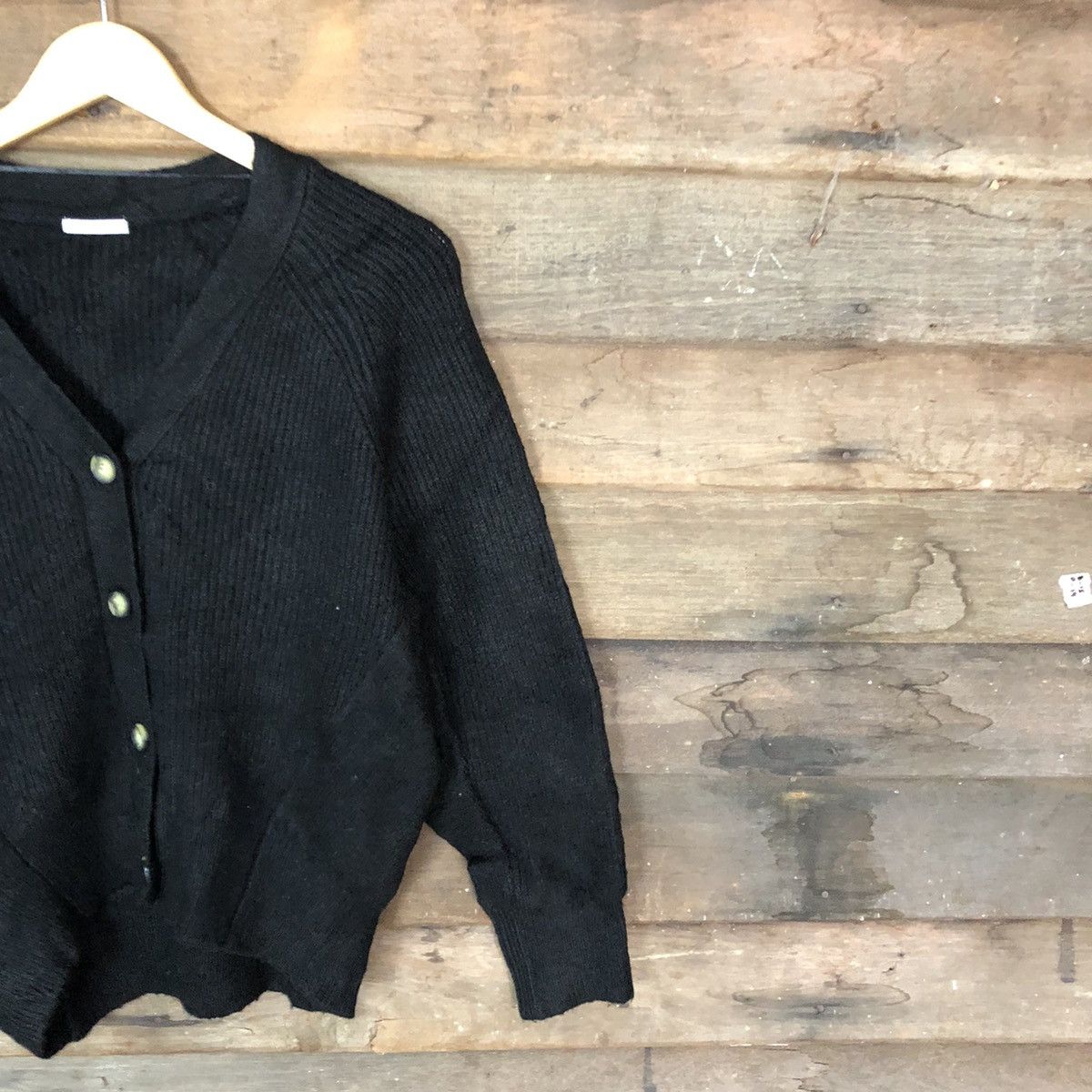 Japanese Brand Vintage GU Cardigan Plain black (knit fabric) Size US M / EU 48-50 / 2 - 5 Thumbnail