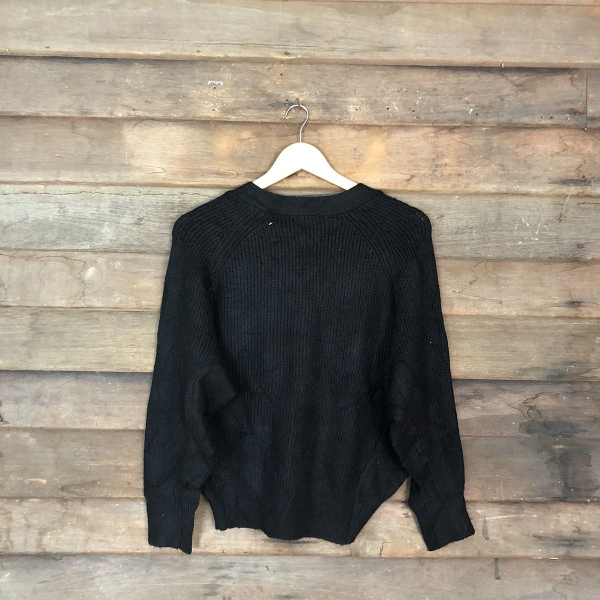 Japanese Brand Vintage GU Cardigan Plain black (knit fabric) Size US M / EU 48-50 / 2 - 11 Thumbnail