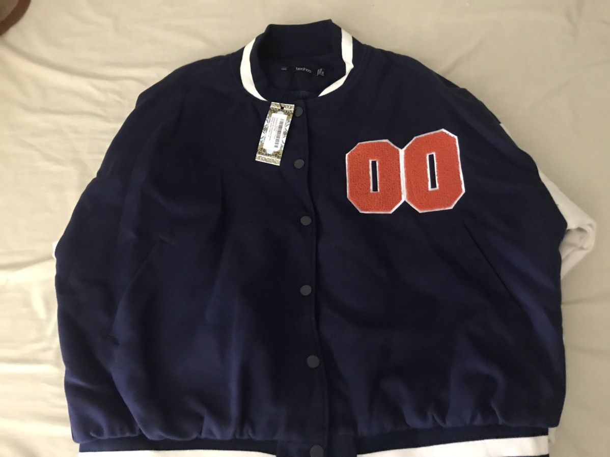Boohoo OVERSIZED 00 COLORBLOCK VARSITY BOMBER JACKET Size L / US 10 / IT 46 - 3 Thumbnail