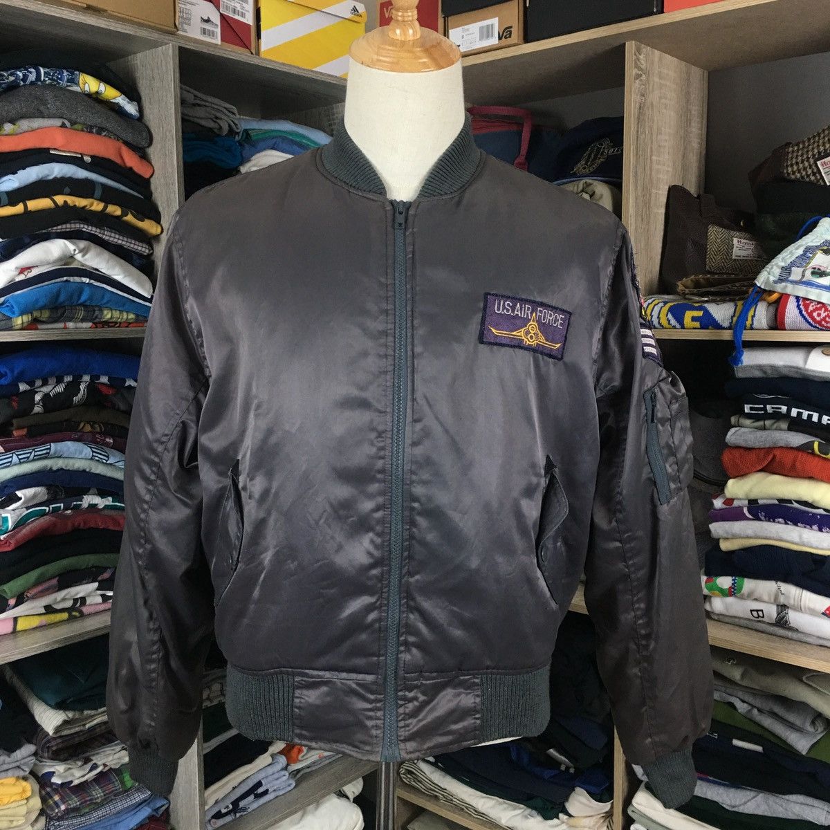 Vintage Vintage US AIR FORCE TOMCAT Bomber Jacket Size US M / EU 48-50 / 2 - 1 Thumbnail