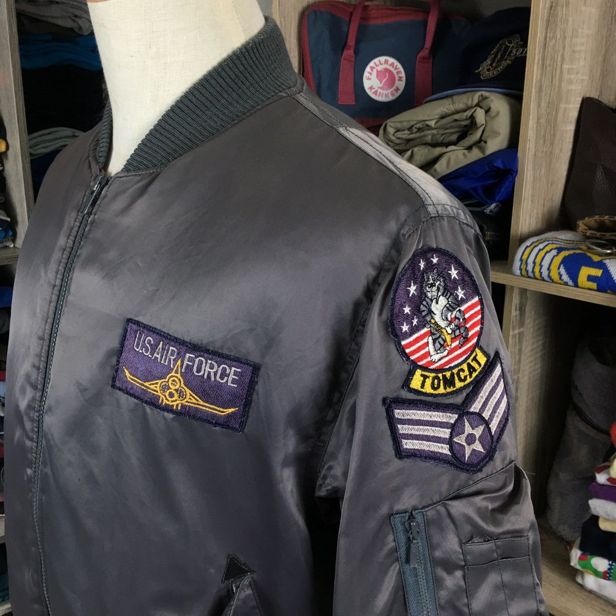 Vintage Vintage US AIR FORCE TOMCAT Bomber Jacket Size US M / EU 48-50 / 2 - 2 Thumbnail