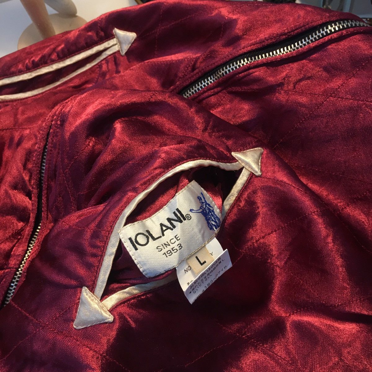 IOLANI 💥Iolani Sukajan Black Cherry Blossom Reversible Souvenir Size US M / EU 48-50 / 2 - 9 Thumbnail