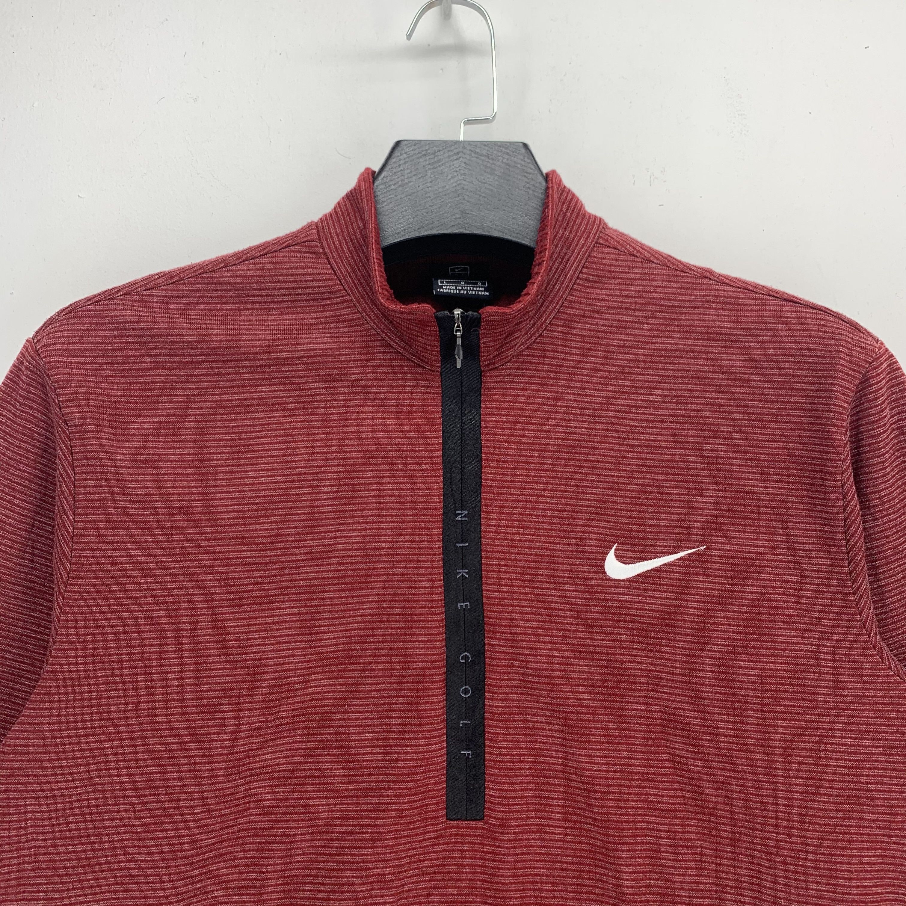 Nike Nike Golf Half Zip Turtle Neck Red Sweatshirt #2873-91 Size US L / EU 52-54 / 3 - 2 Thumbnail