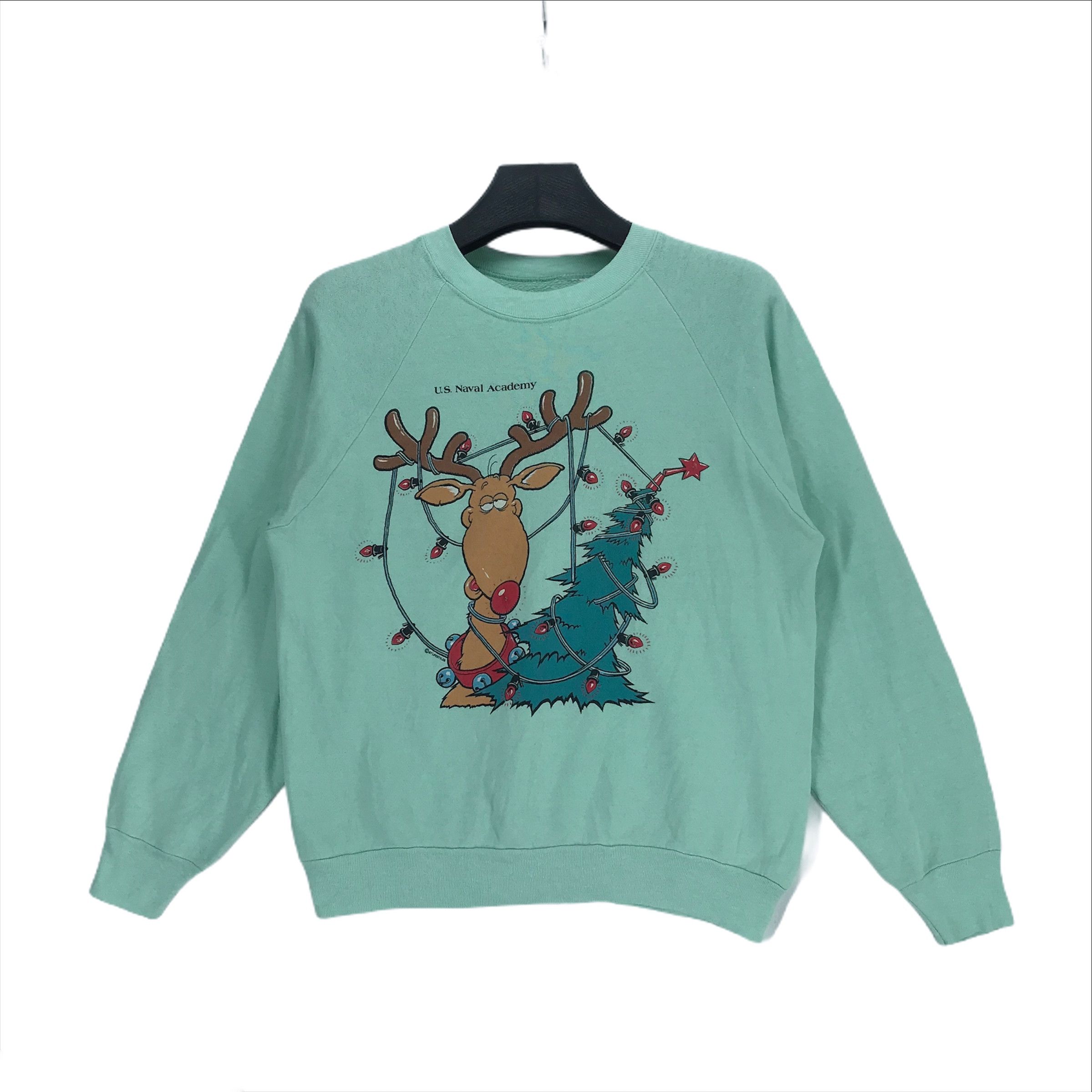 Naval Clothing Factory Vintage 87' CHRISTMAS US Naval Academy Sweatshirt #2307-90 Size US S / EU 44-46 / 1 - 1 Thumbnail