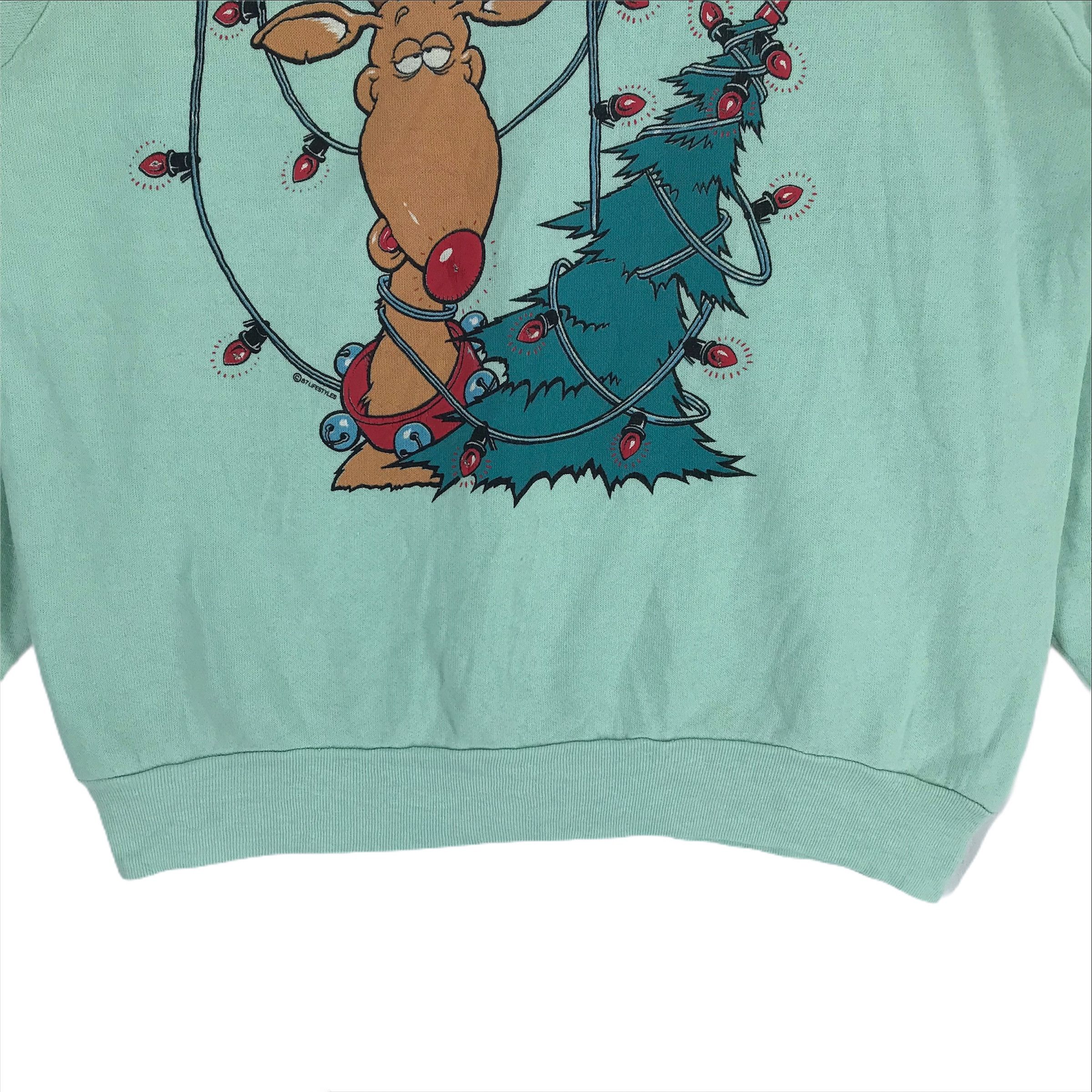 Naval Clothing Factory Vintage 87' CHRISTMAS US Naval Academy Sweatshirt #2307-90 Size US S / EU 44-46 / 1 - 5 Thumbnail