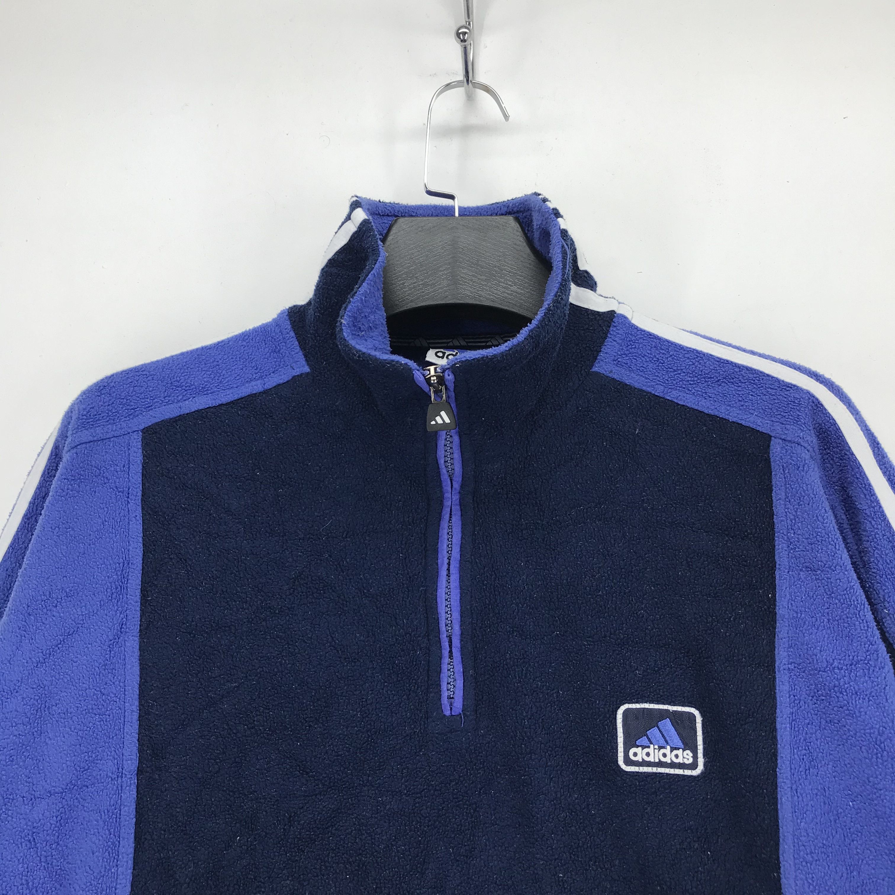 Adidas Vintage 90 ADIDAS Half Zip Turtle Neck Fleece #2213-87 Size US M / EU 48-50 / 2 - 2 Thumbnail
