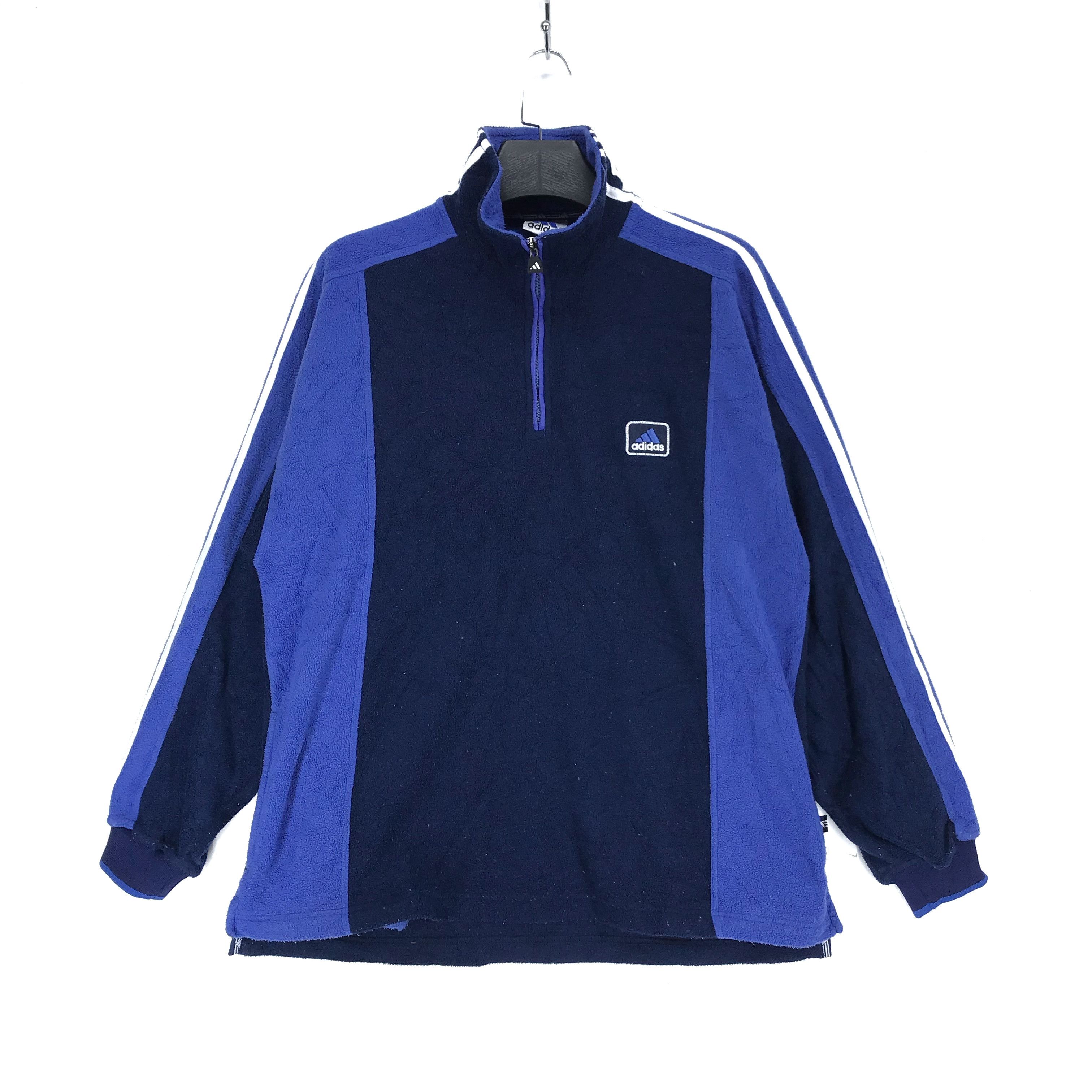 Adidas Vintage 90 ADIDAS Half Zip Turtle Neck Fleece #2213-87 Size US M / EU 48-50 / 2 - 1 Thumbnail