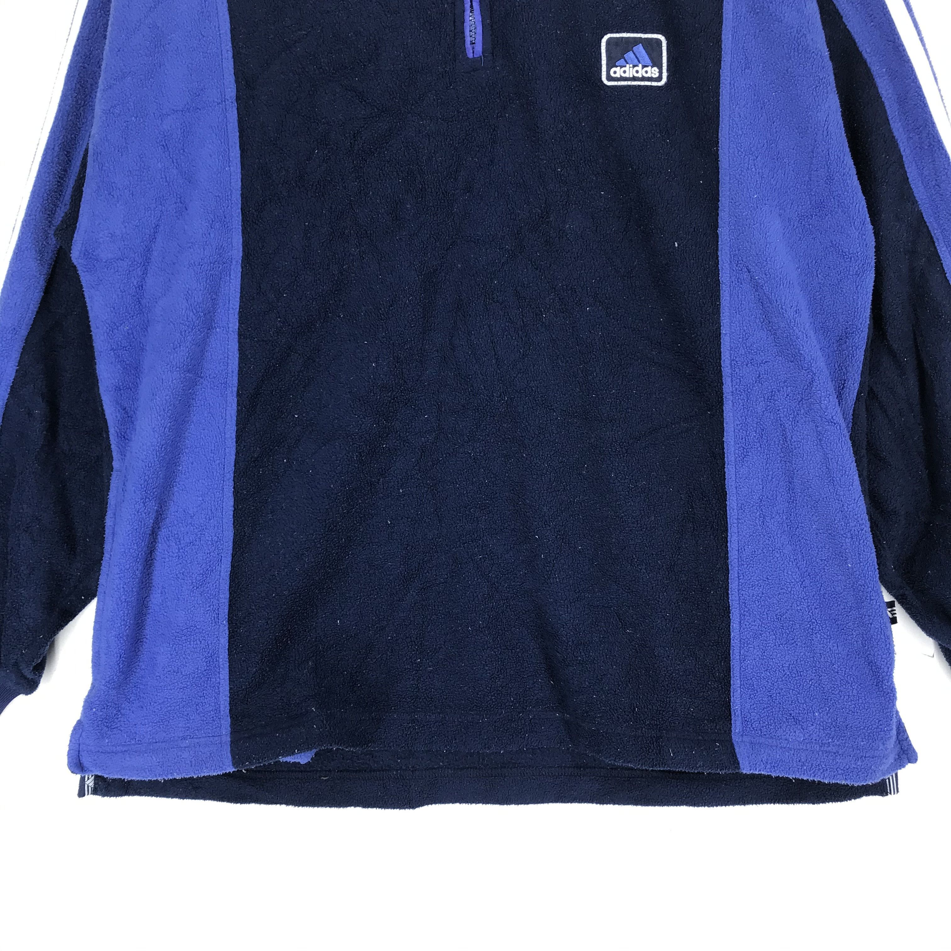 Adidas Vintage 90 ADIDAS Half Zip Turtle Neck Fleece #2213-87 Size US M / EU 48-50 / 2 - 4 Thumbnail
