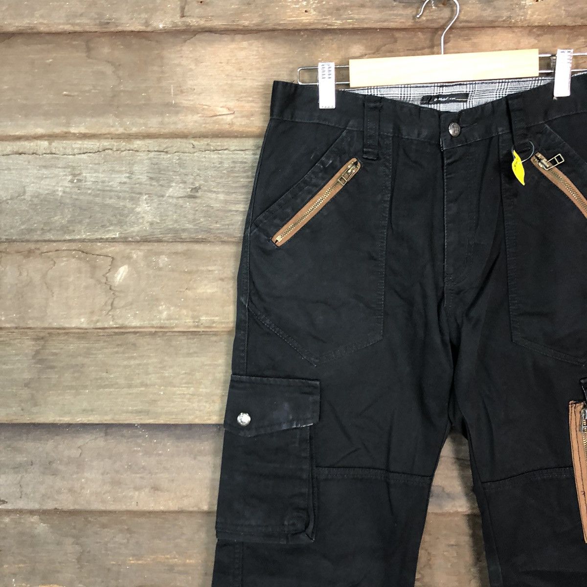 Edition Japan Double Focus Black Multipocket Cargo Pants #3315 Size US 28 / EU 44 - 6 Thumbnail