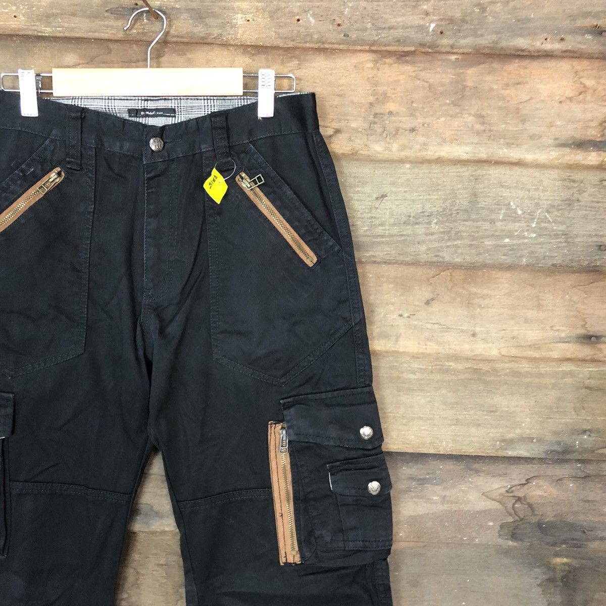 Edition Japan Double Focus Black Multipocket Cargo Pants #3315 Size US 28 / EU 44 - 5 Thumbnail