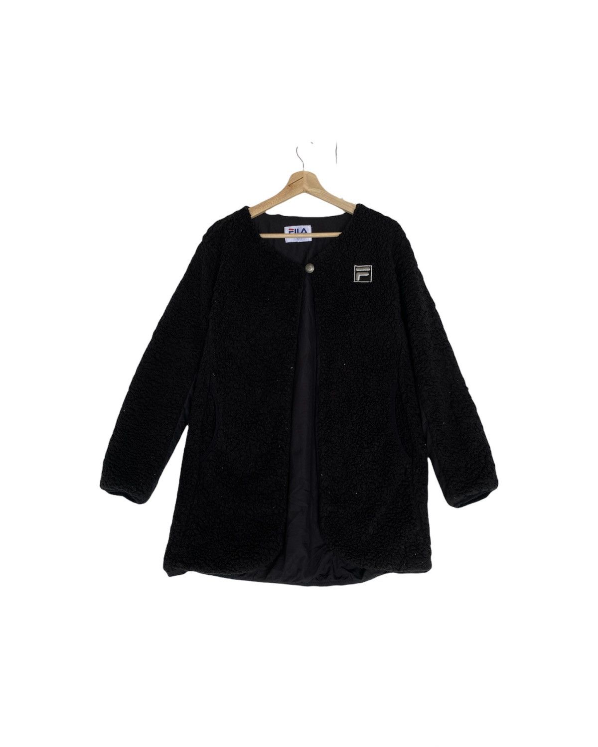 Fila Vintage Fila Fleece Deep Pile Cardigan Sweater Size L / US 10 / IT 46 - 2 Thumbnail
