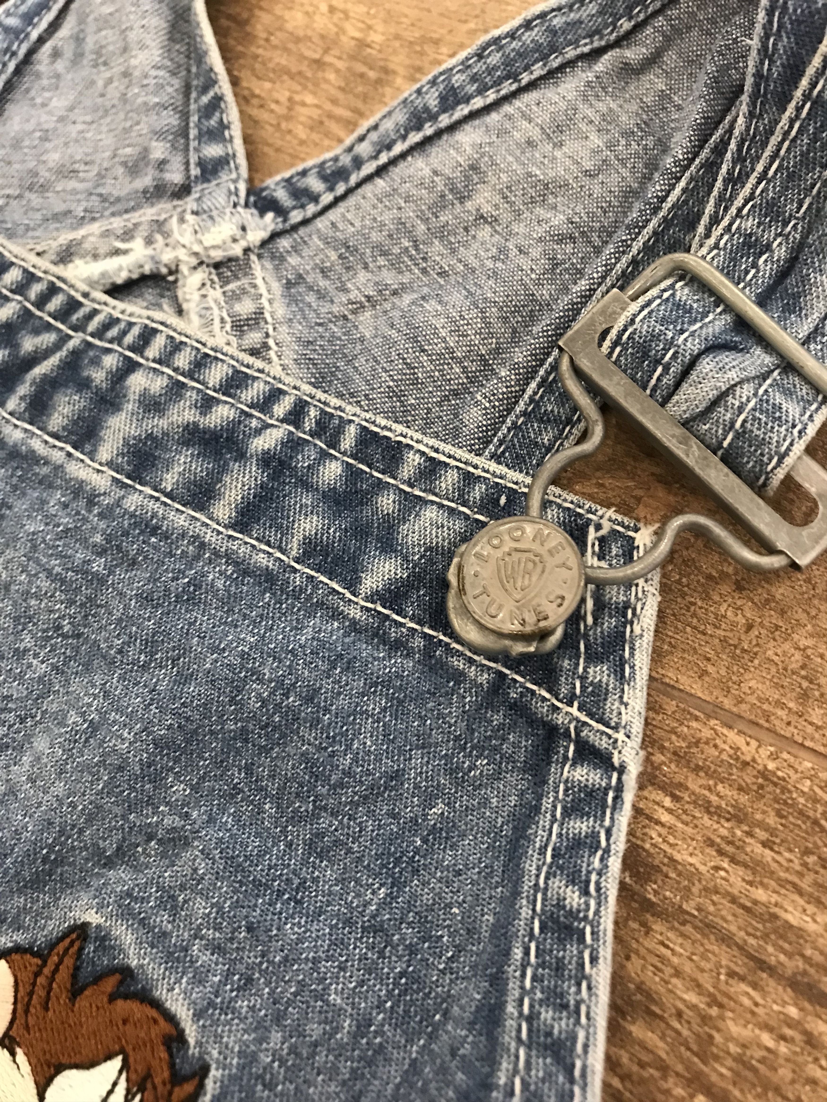 Vintage 90s WB Looney Tunes overall denim