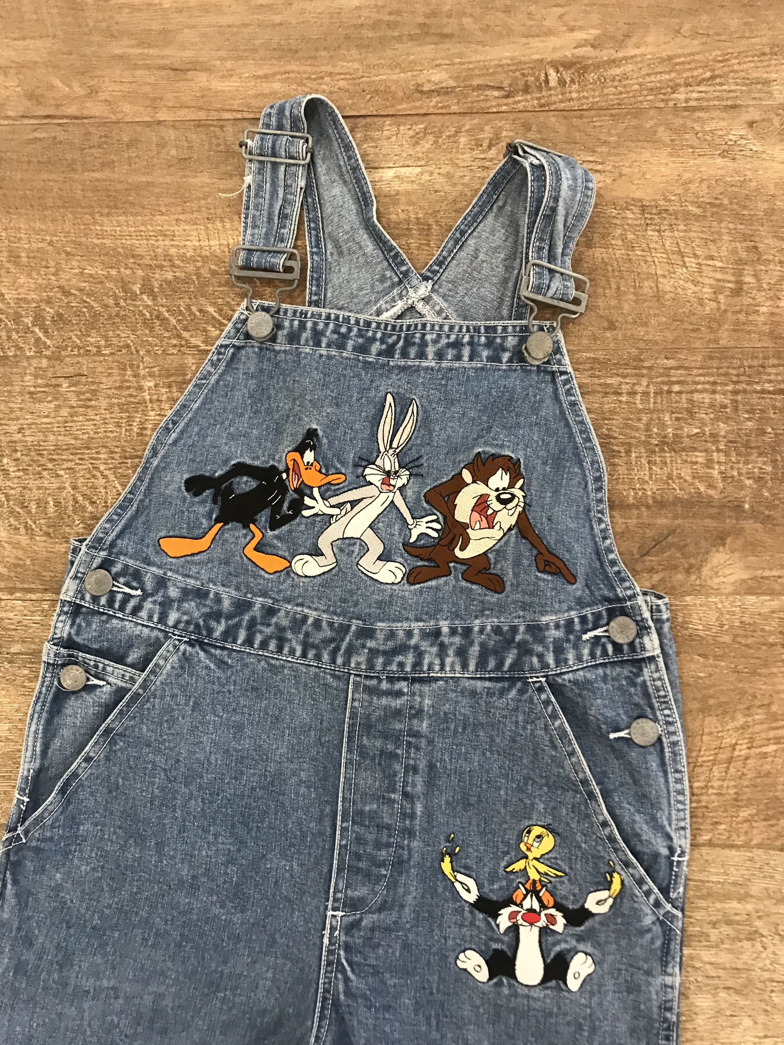 Vintage 90s WB Looney Tunes overall denim