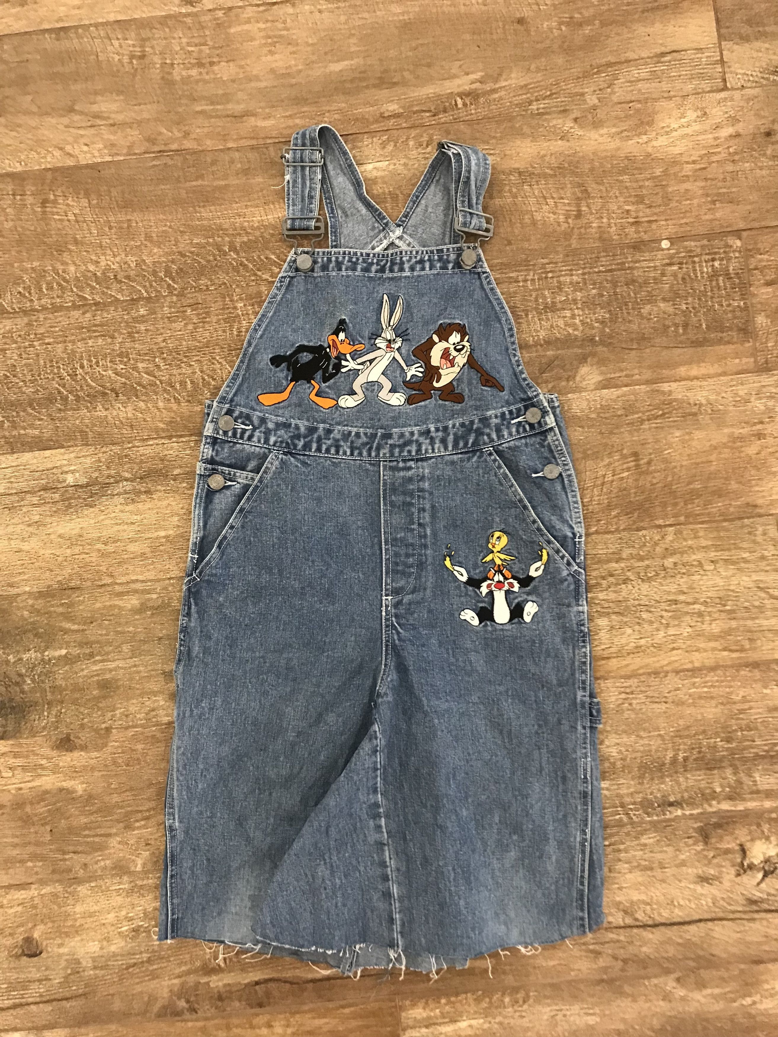 Vintage 90s WB Looney Tunes overall denim