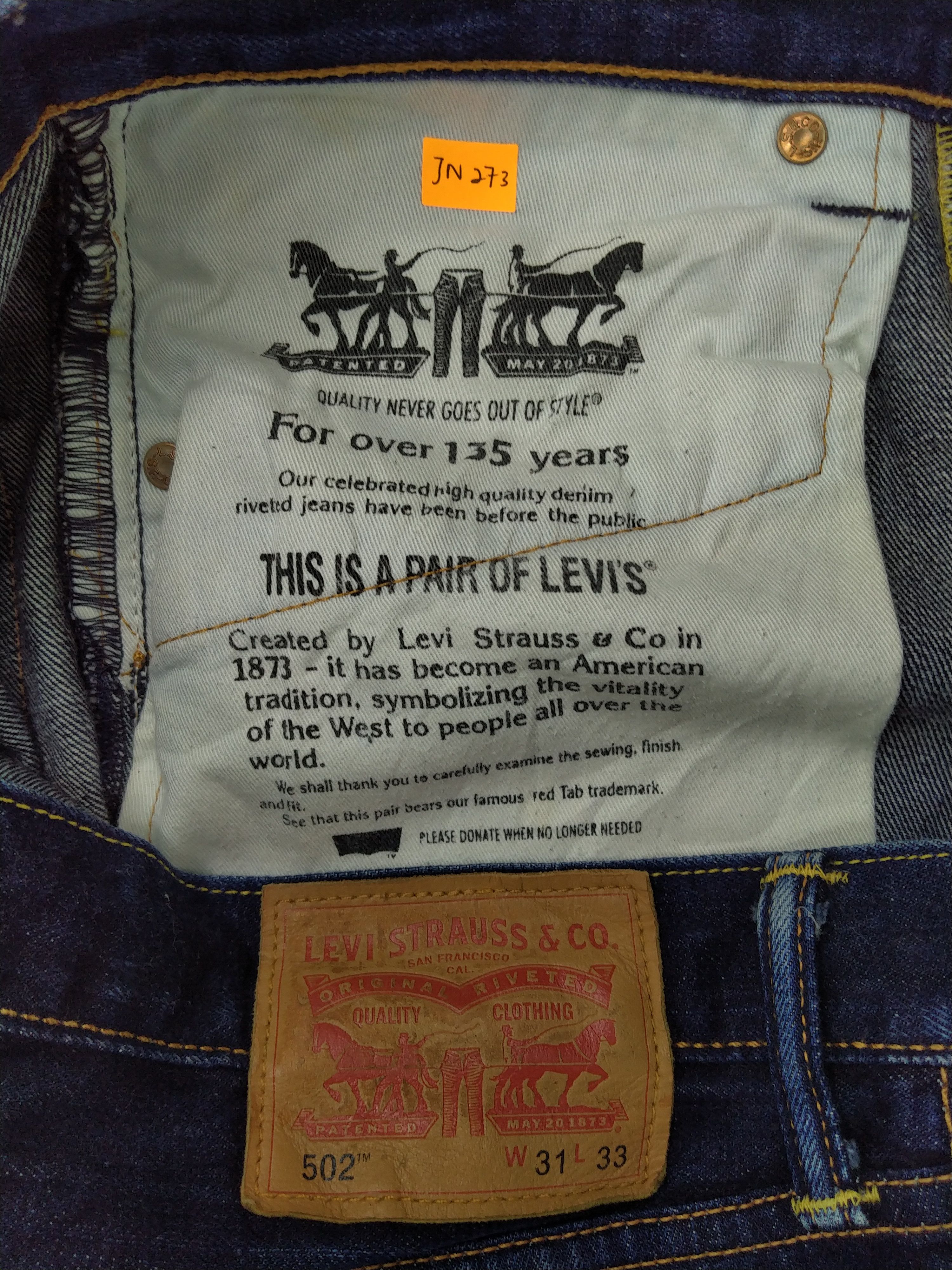 Levi's Dark Blue Levi's 502 Denim 32 x 27.5 -JN273 Size US 32 / EU 48 - 12 Thumbnail