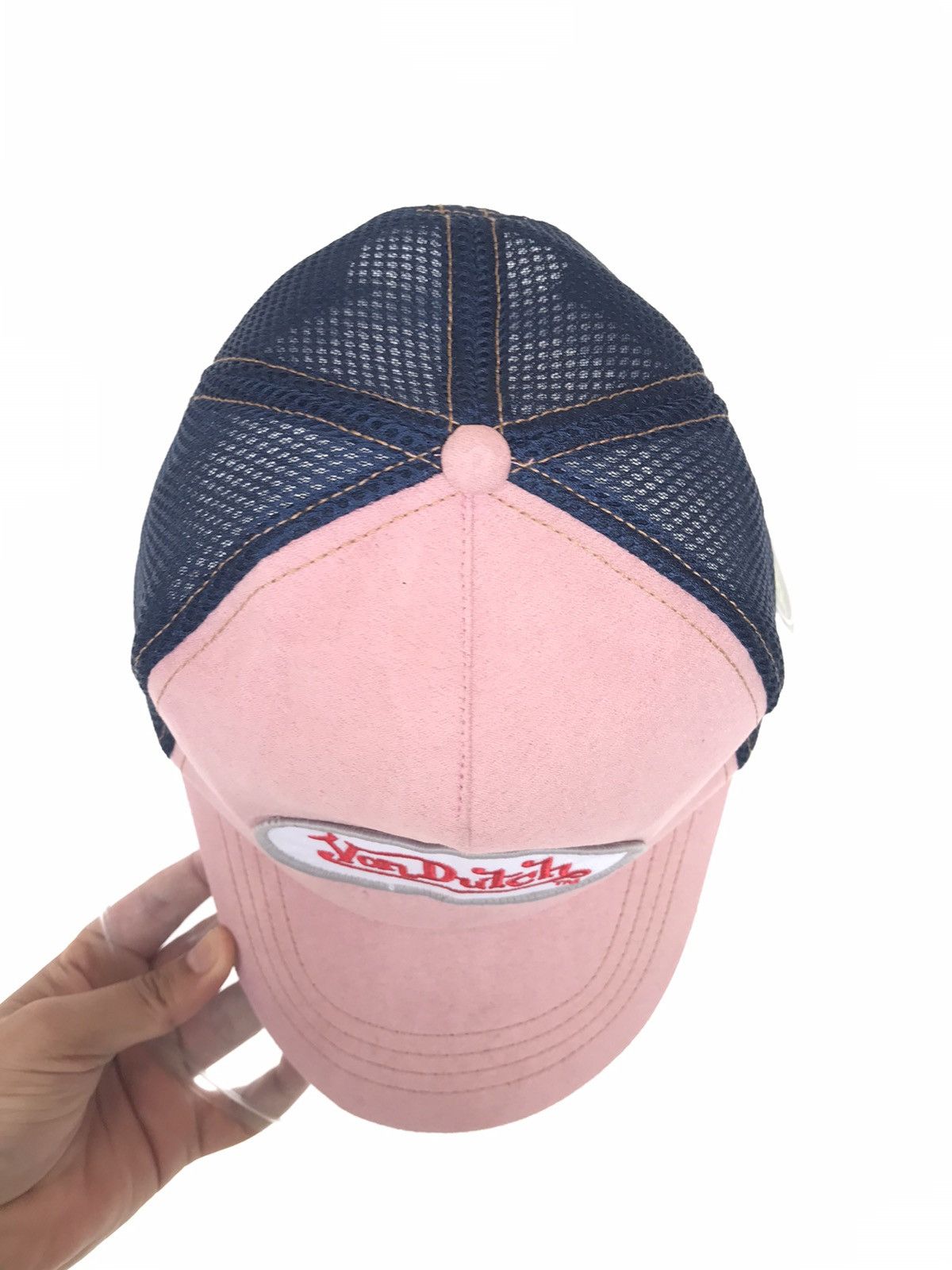 Von Dutch STEAL🔥 NOS Von Dutch Trucker Hat Suede Pink Size ONE SIZE - 3 Thumbnail