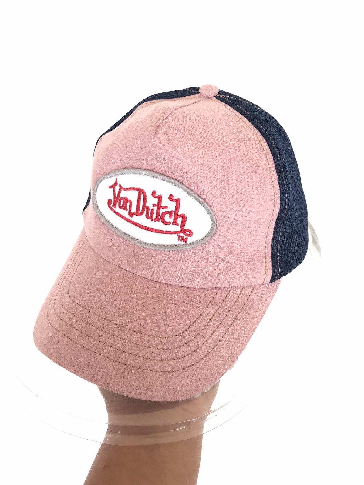 Von Dutch STEAL🔥 NOS Von Dutch Trucker Hat Suede Pink Size ONE SIZE - 1 Thumbnail